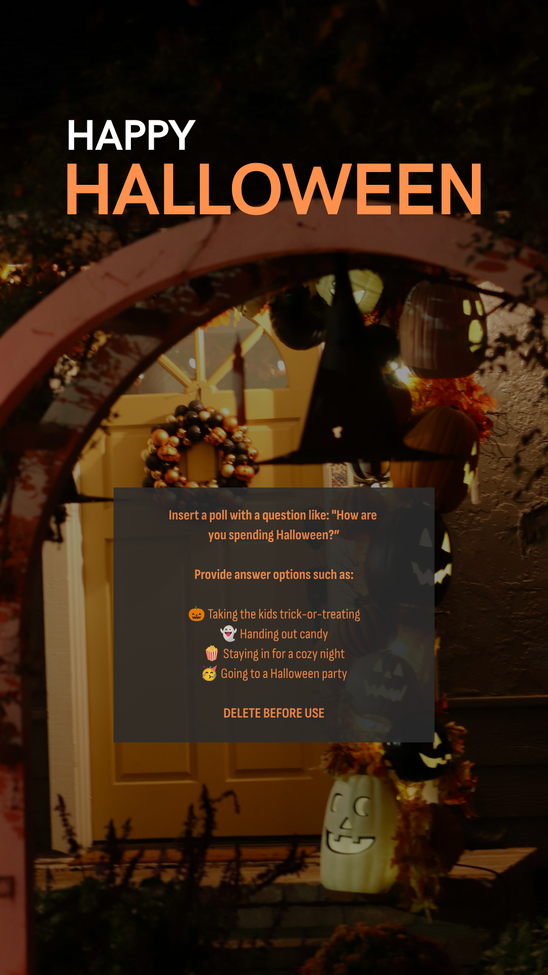 Halloween story template - Oct 31, 2026