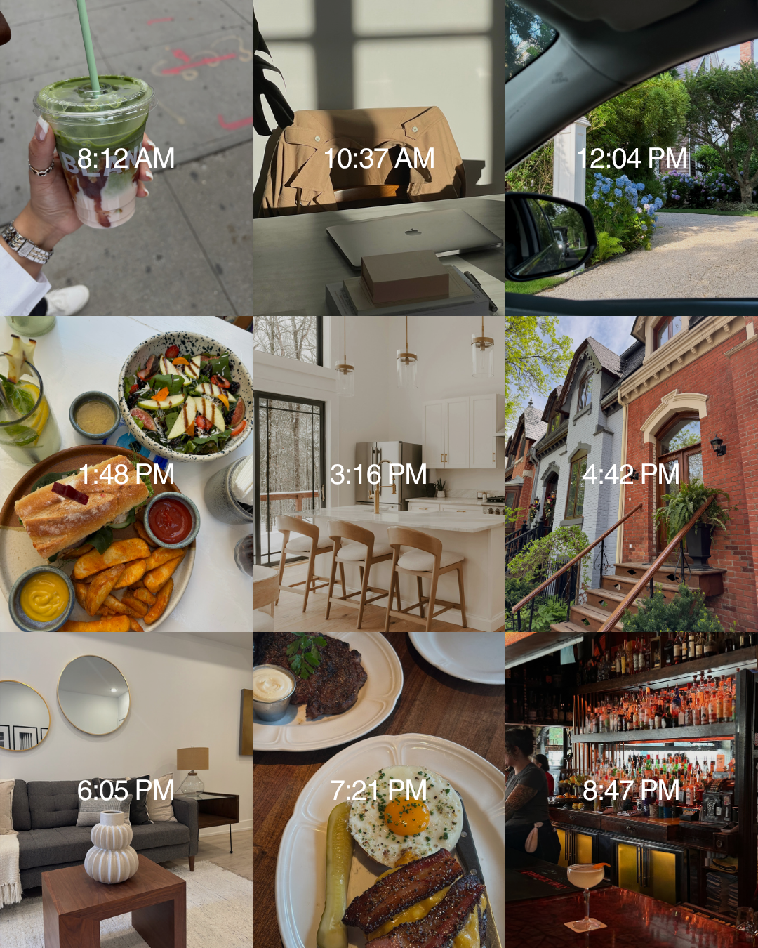Trending carousel: Timestamp collage 