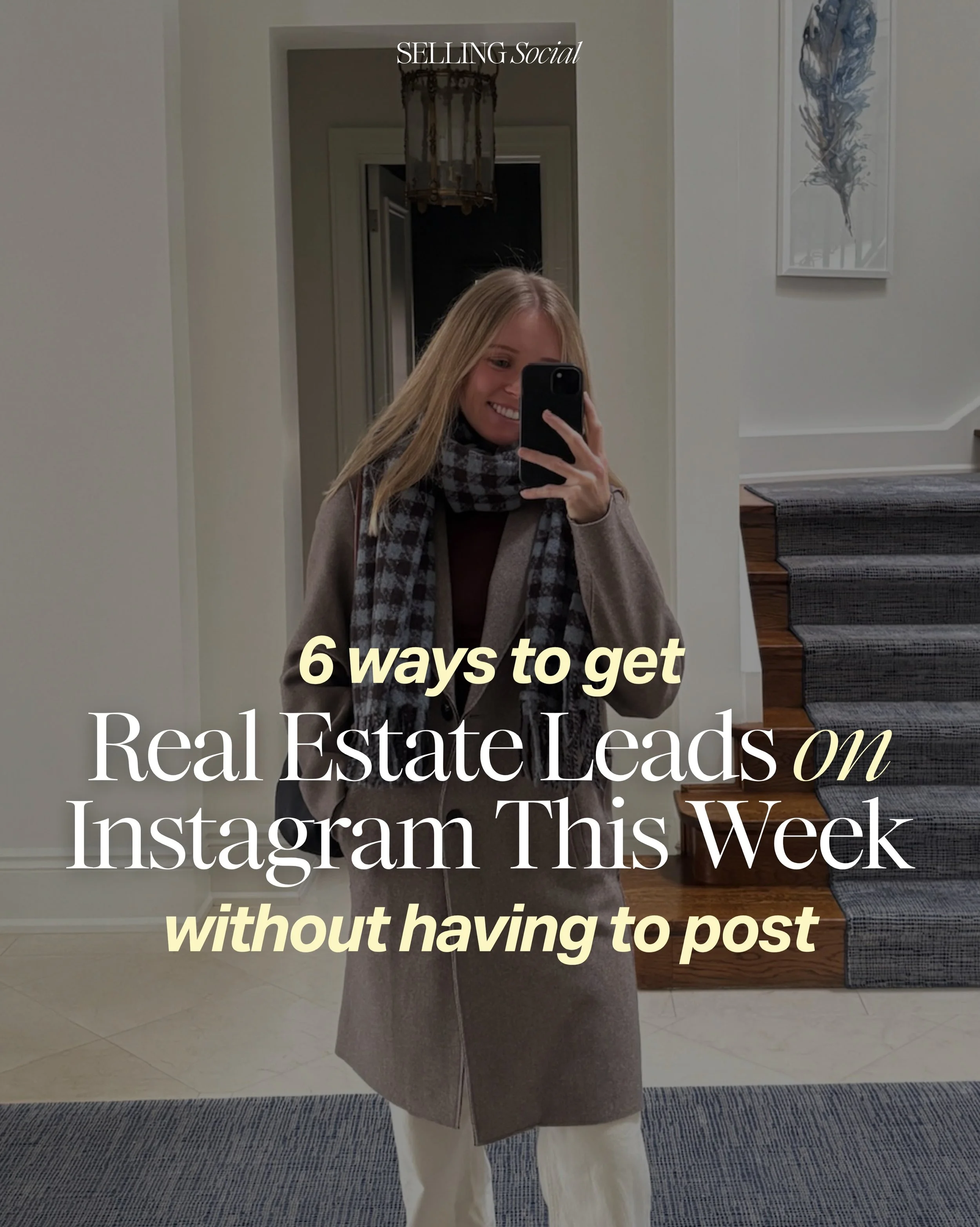 Realtors: You don&rsquo;t need to post a single thing to start getting leads on Instagram. 👀

Every strategy in this post works whether you have 50 followers or 5,000, whether you&rsquo;re brand new or have been licensed for years. It&rsquo;s not ab