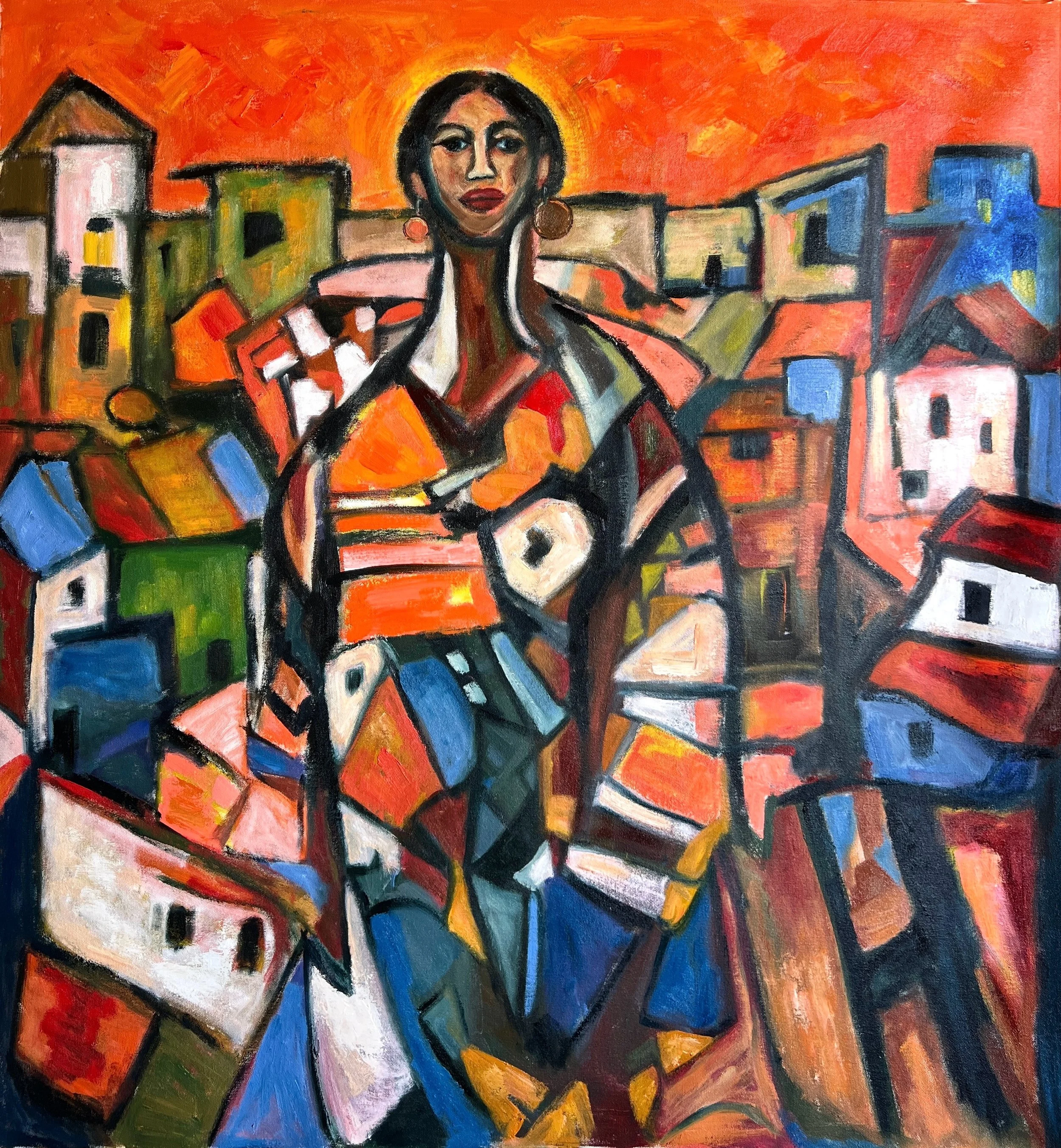 Title: Invisible in Plain Sight / 
Medium: Oil on canvas /	
Size: 42x42 inches / 	
Price: Rs. 105,000 /
AVAILABLE