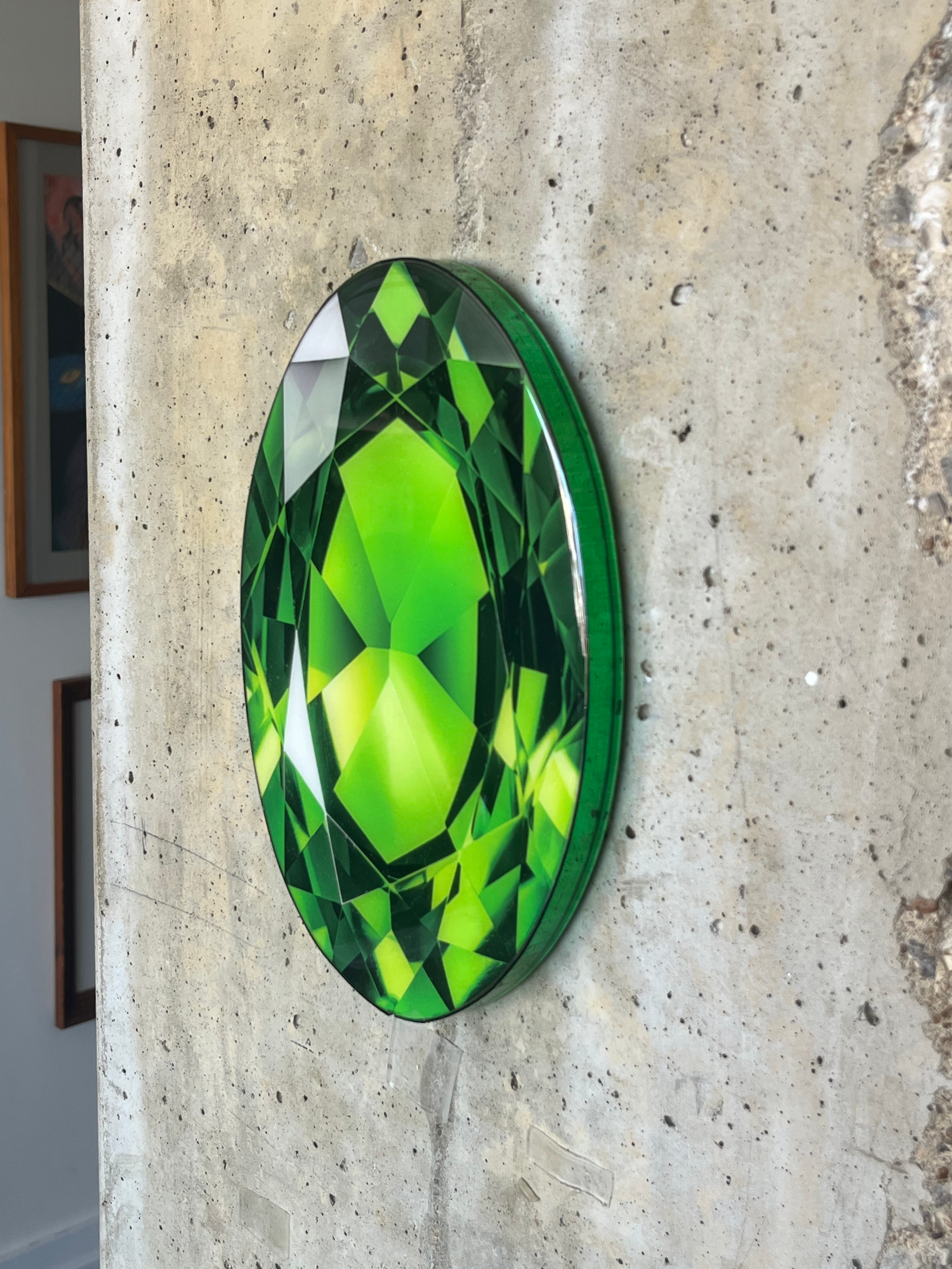 Green Disco Gem - Oval Cut