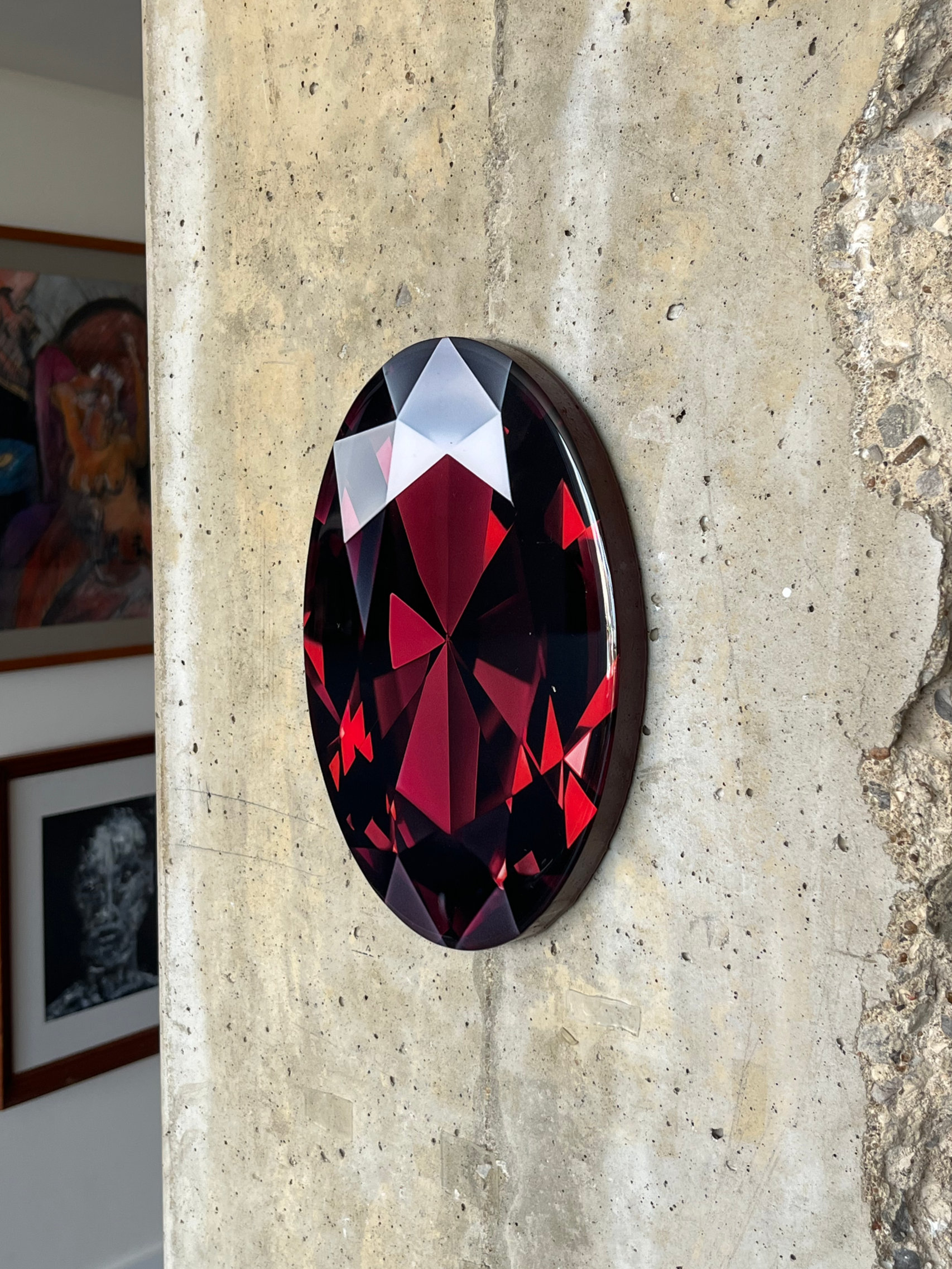 Burgundy - Oval Cut