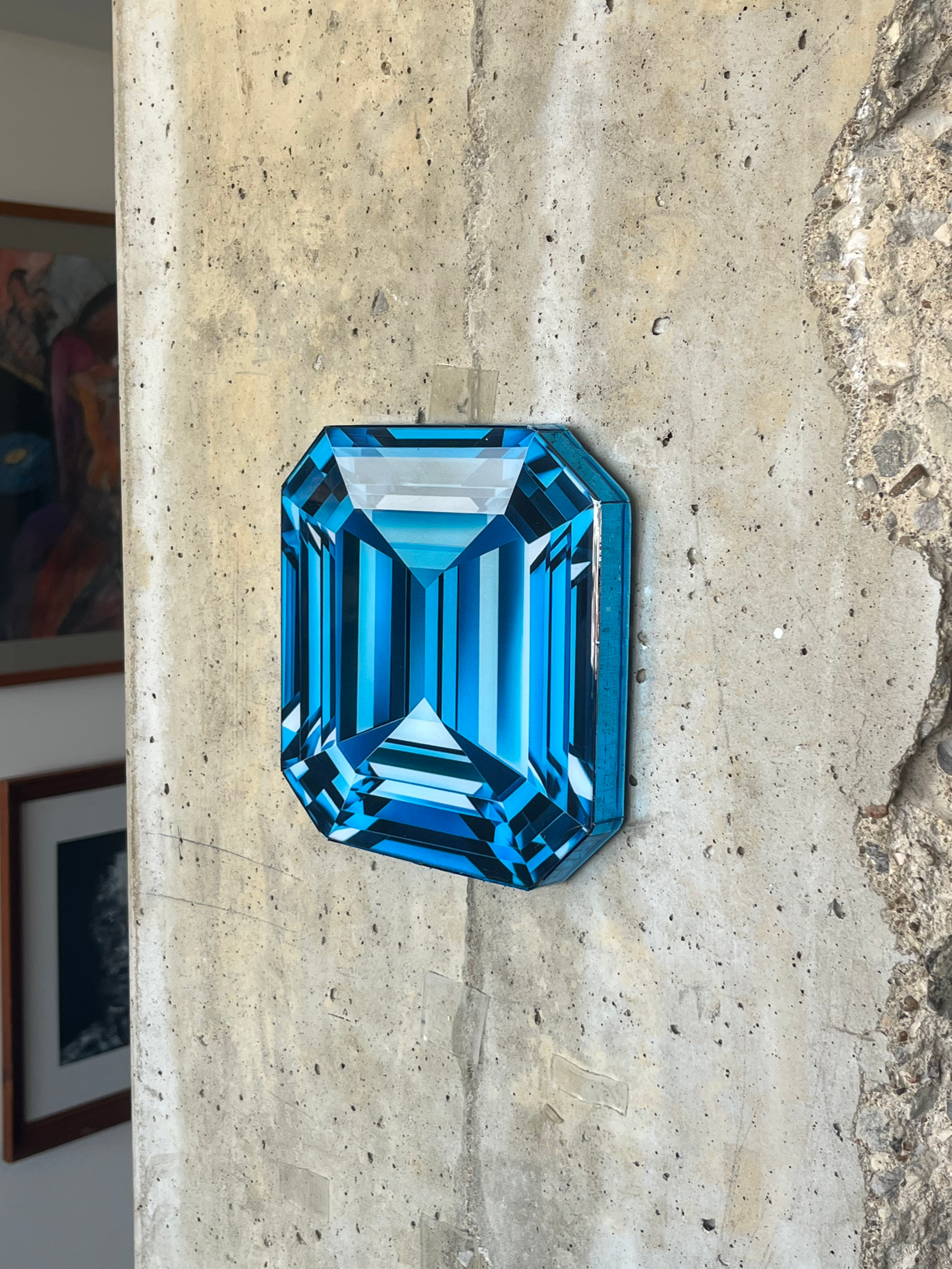 Blue Disco Gem - Square Cut