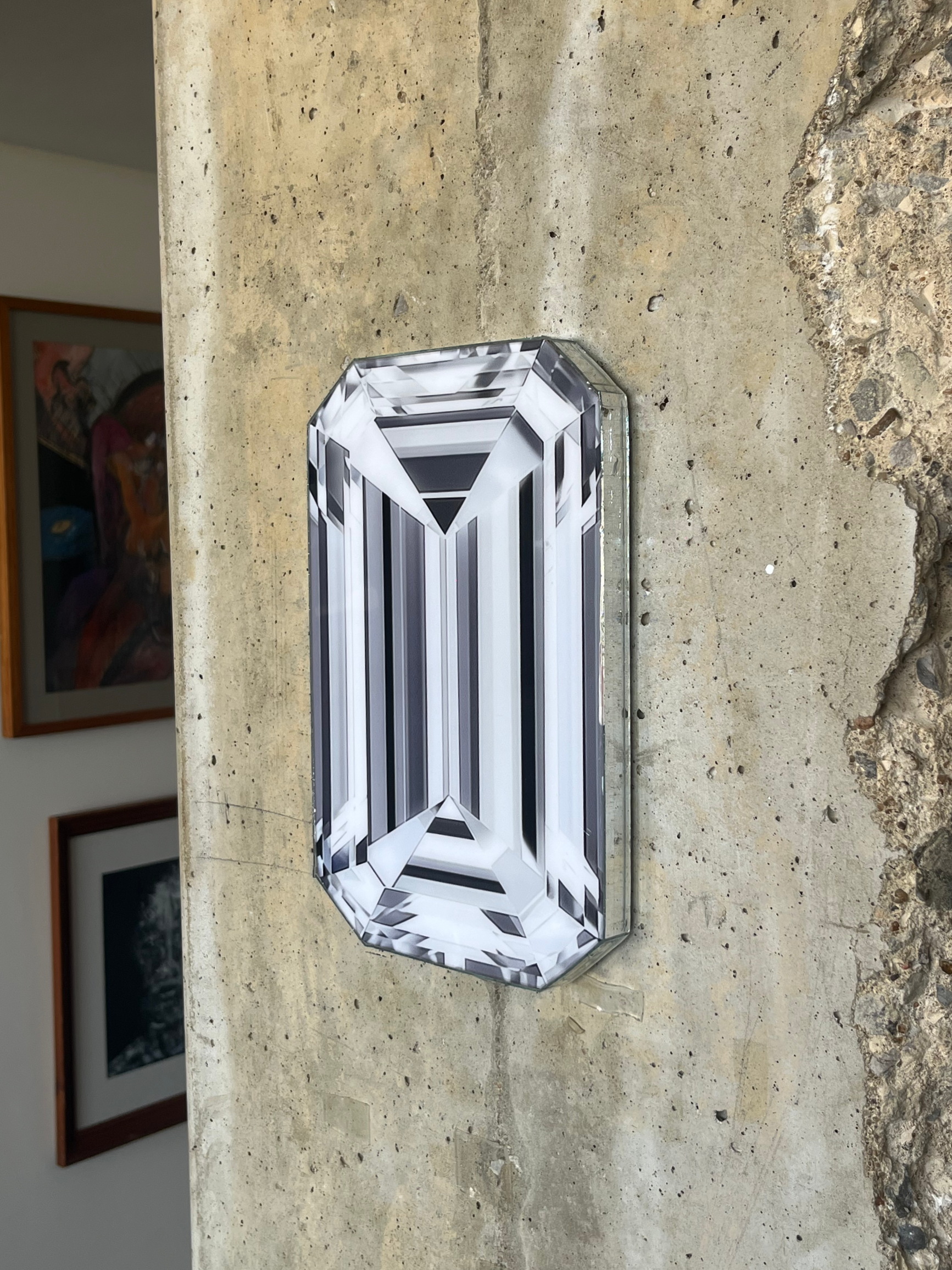 White Disco Gem - Emerald Cut