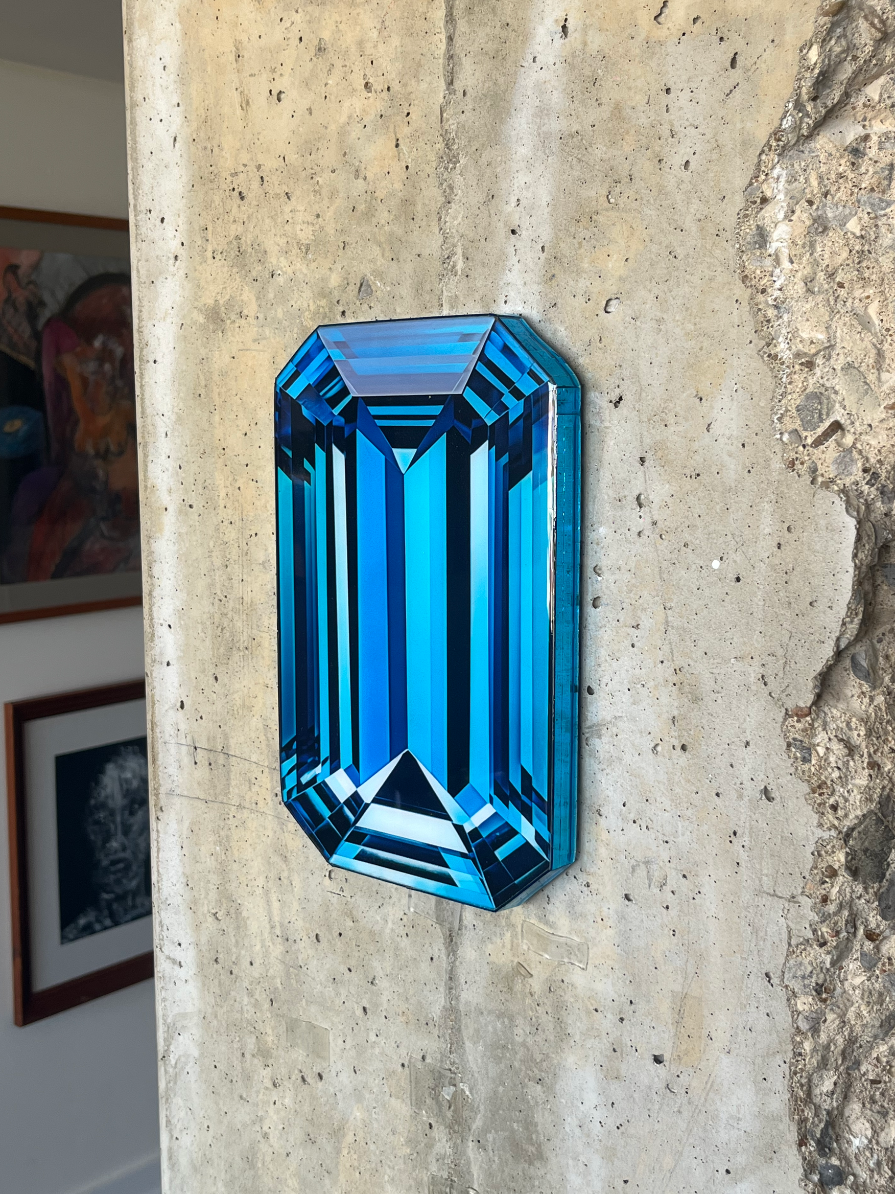 Blue Disco Gem - Emerald Cut