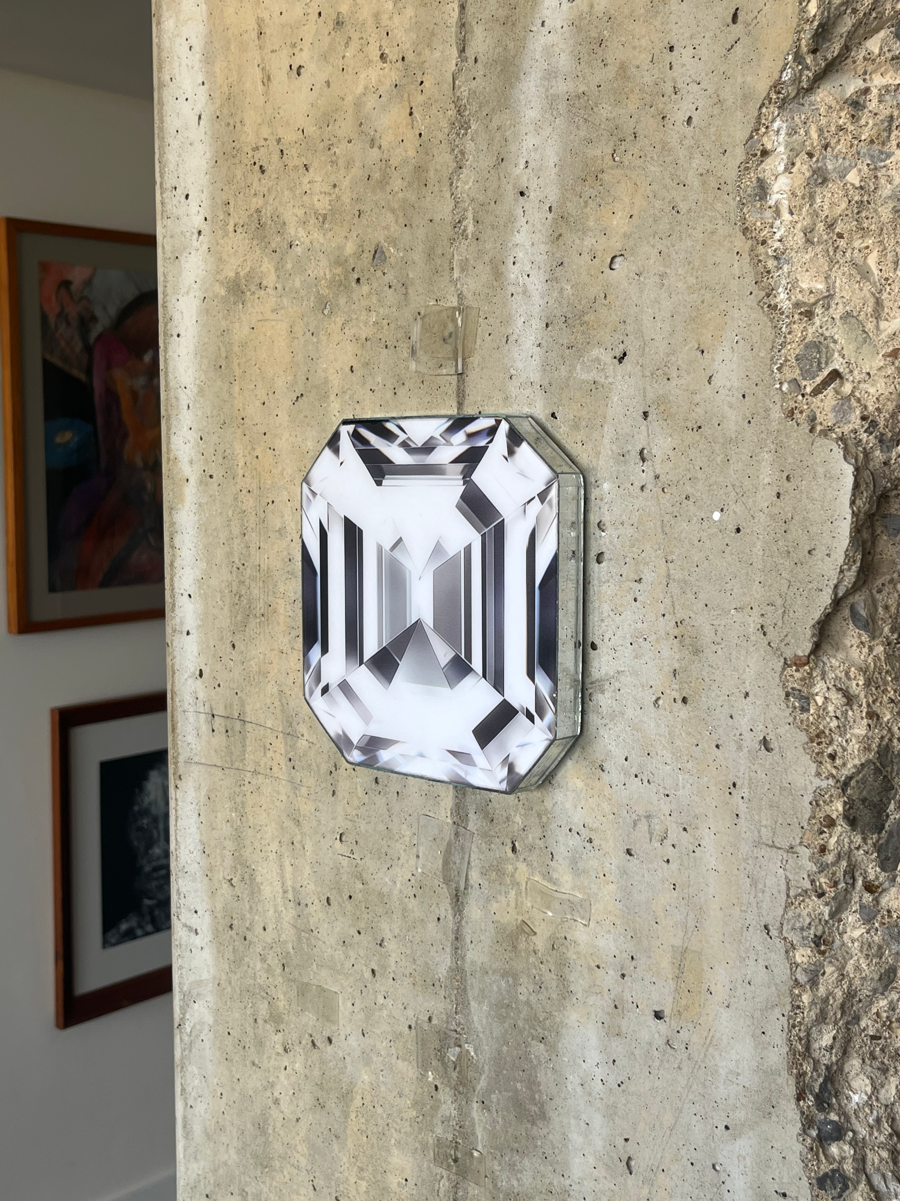 White Disco Gem - Square Cut