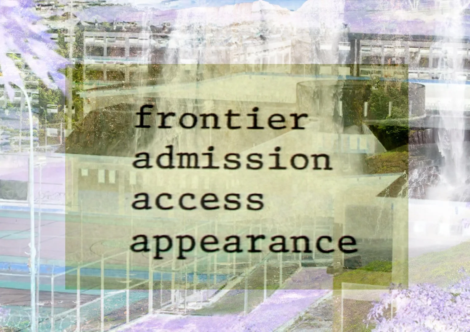 frontier admission (Yare), 2024  // Digital collage, inkjet printed on paper  // 29 × 21 cm    // from the "Dictée/Exilée" series of six digital collages.