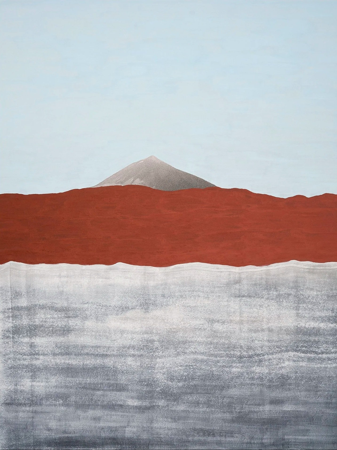 Teide, 2025 // Oil pigment stick and medium on pigmented inkjet print mounted on forex // 100 