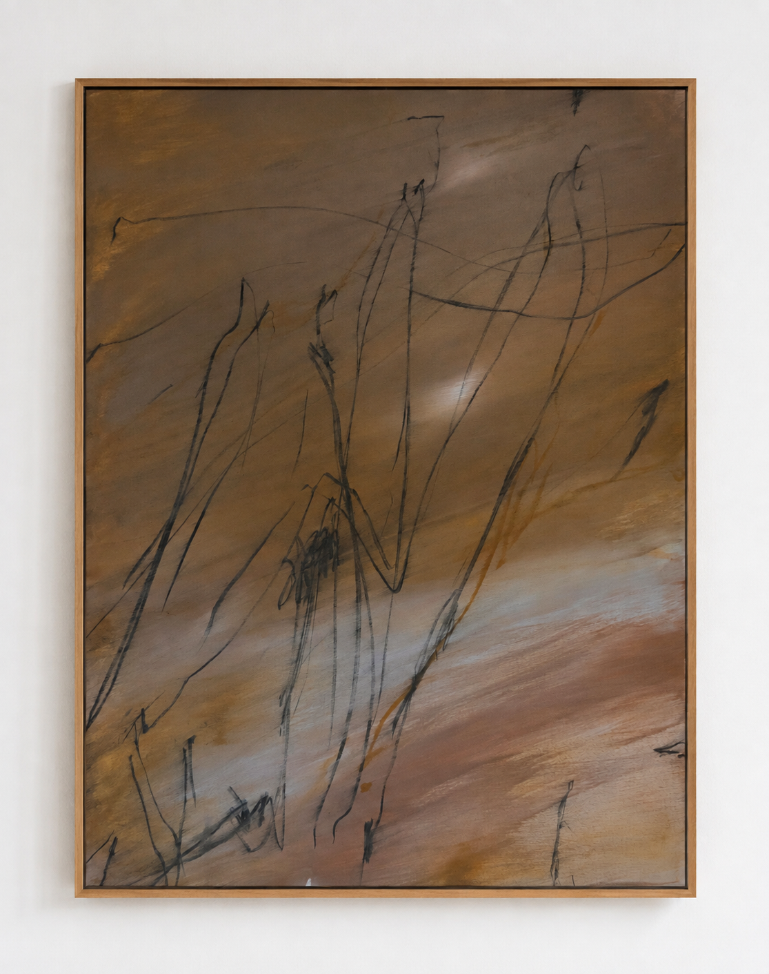 Some words remain forever // Acrylic, oil, and charcoal on canvas // 89x116cm