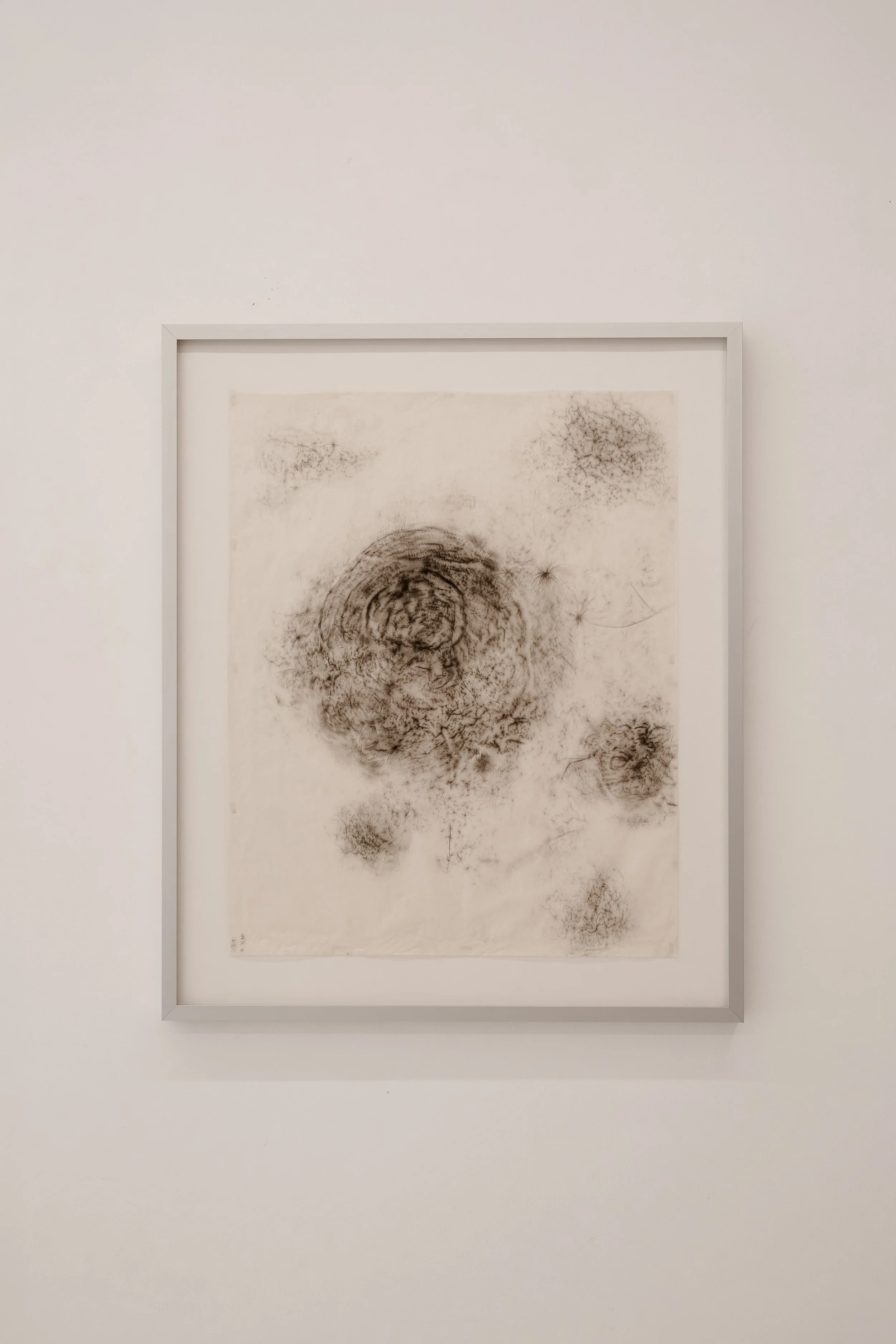María Elena Pombo // Imprinting III, 2024 // Carbon frottage on paper // 75 x 62 cm