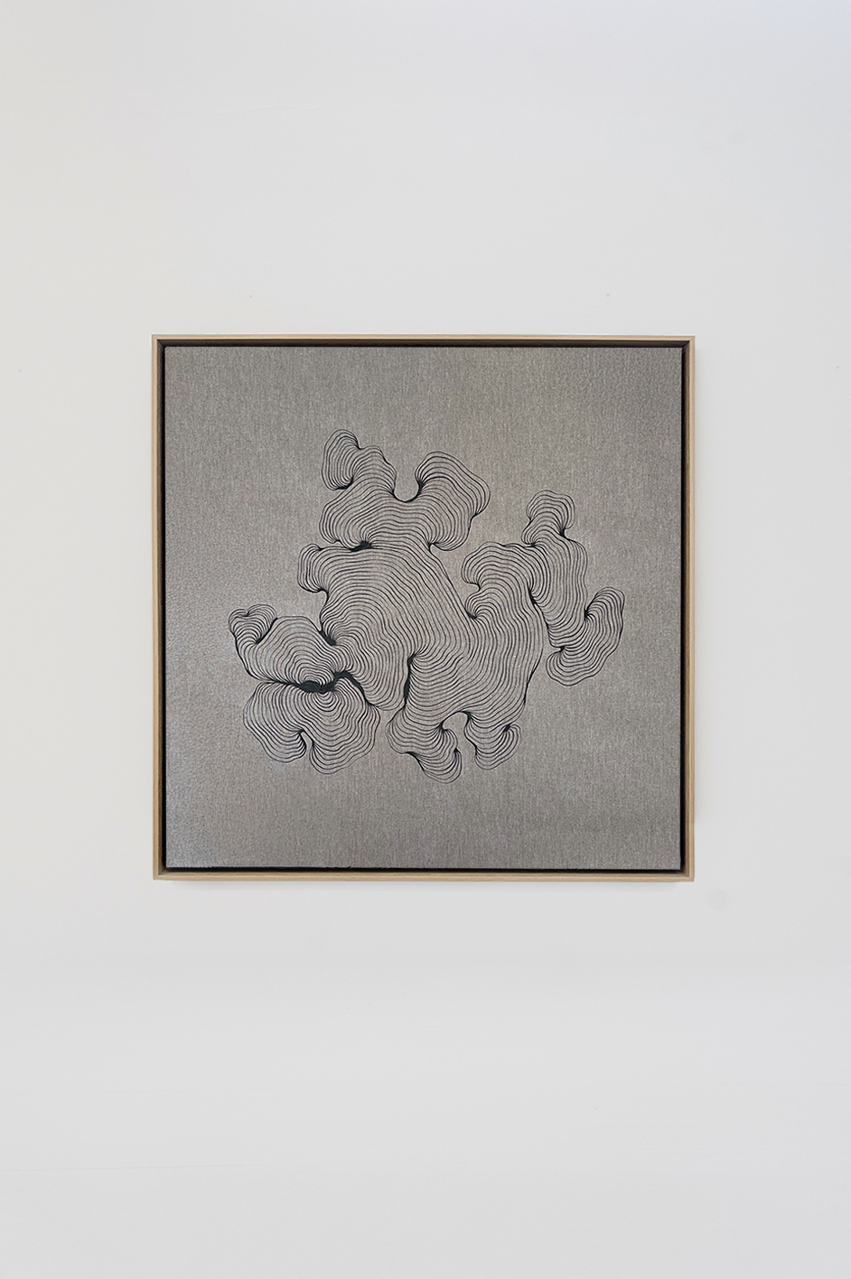 Untitled, 2025 // Indian Ink on Canvas // 90 x 90 cm.