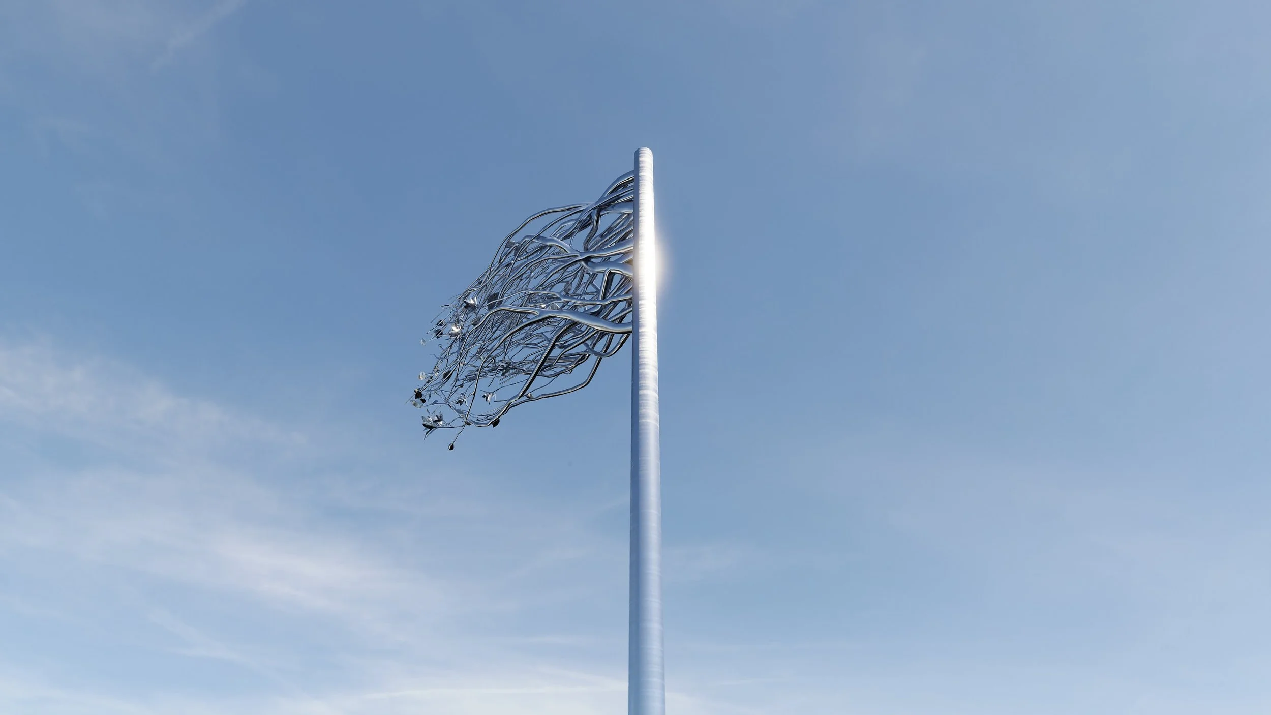 The Flag, Public Art, New York City, 2026 // Stainless steel // 7,65 m 