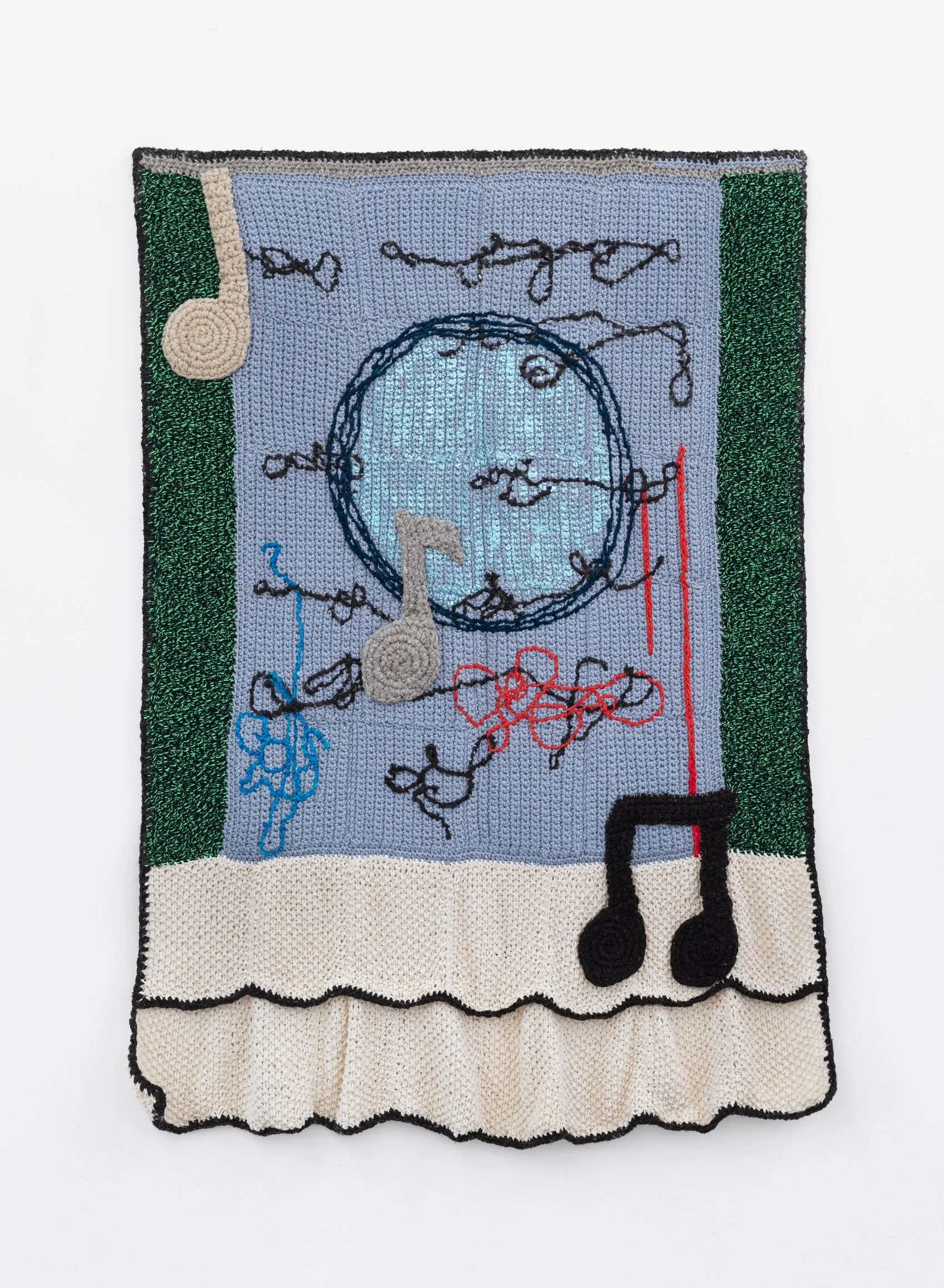 Ventana, 2024 // Natural and synthetic wool, fabric // 105 x 175 cm.