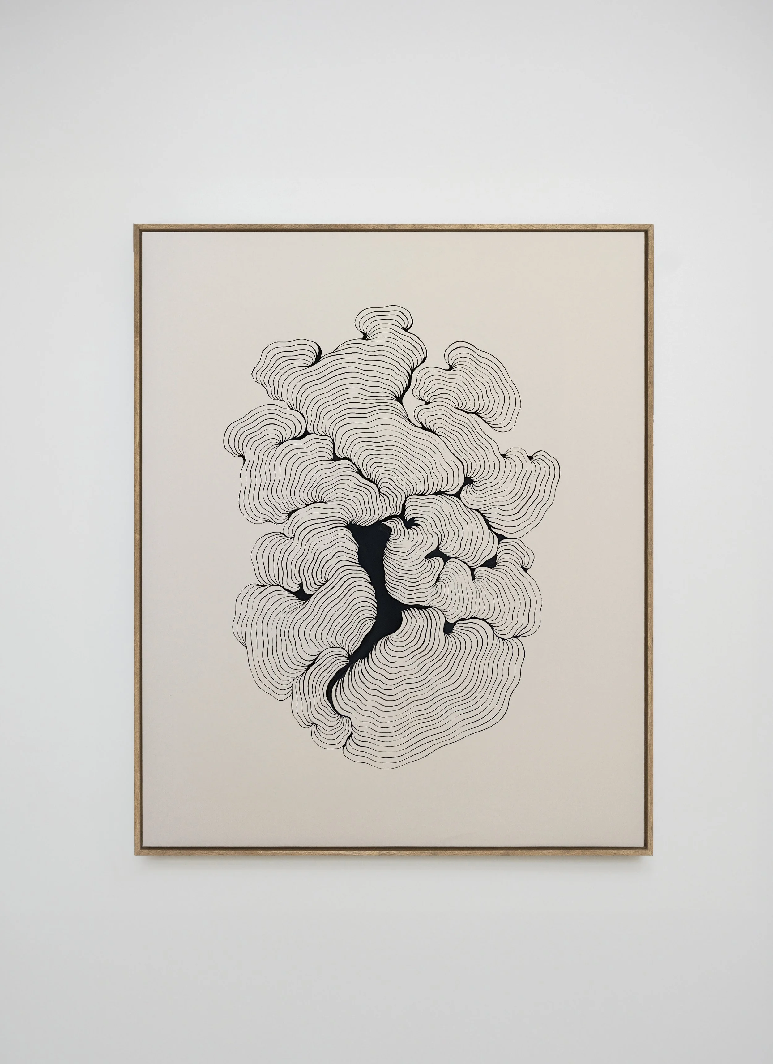 Antonela Aiassa // Untitled, 2024 // Indian Ink on Canvas // 160 x 130 cm. 