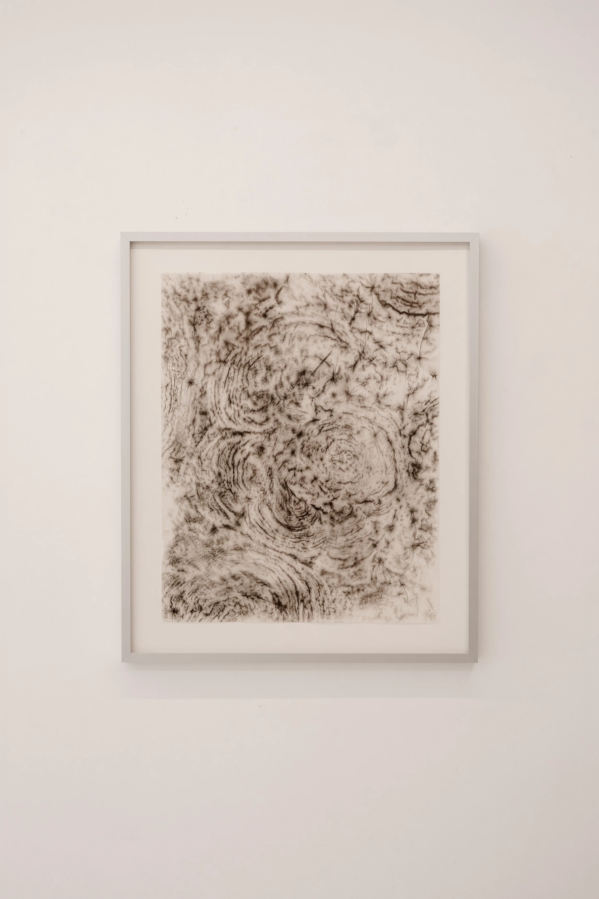 Imprinting I, 2024 // Carbon frottage on paper / 75 x 62 cm