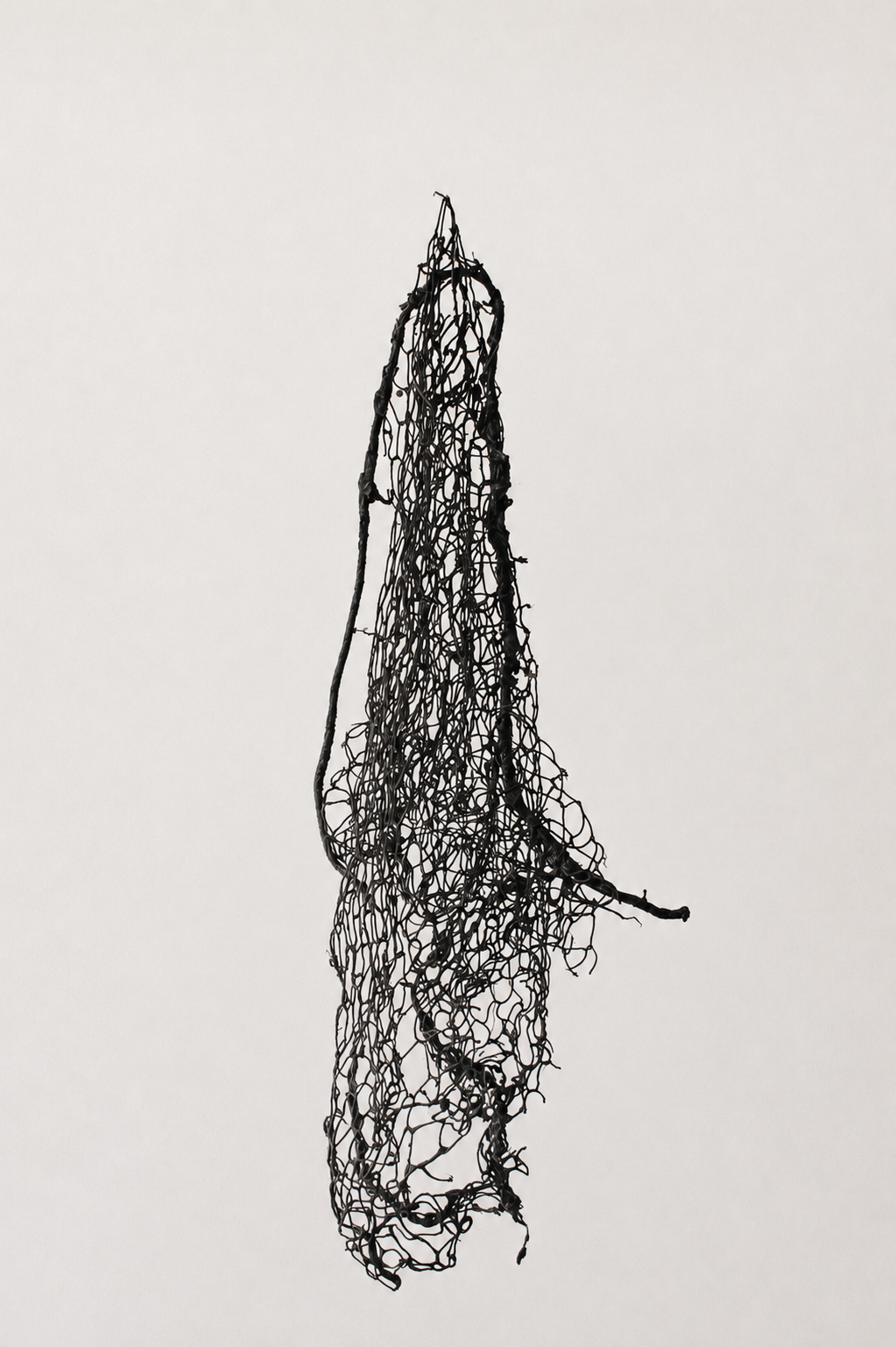María Elena Pombo // Regulito, 2024 // Sculpture, Mixed Media, Nylon Fishing Nets, Venezuelan Crude Oil, Brown Algae Extract, Glycerin, and Water // 91,4 x 91,4 x 60,9 cm