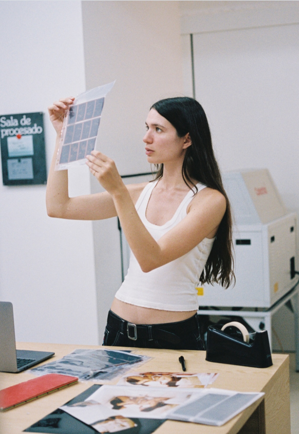Arale Reartes in her studio in Barcelona