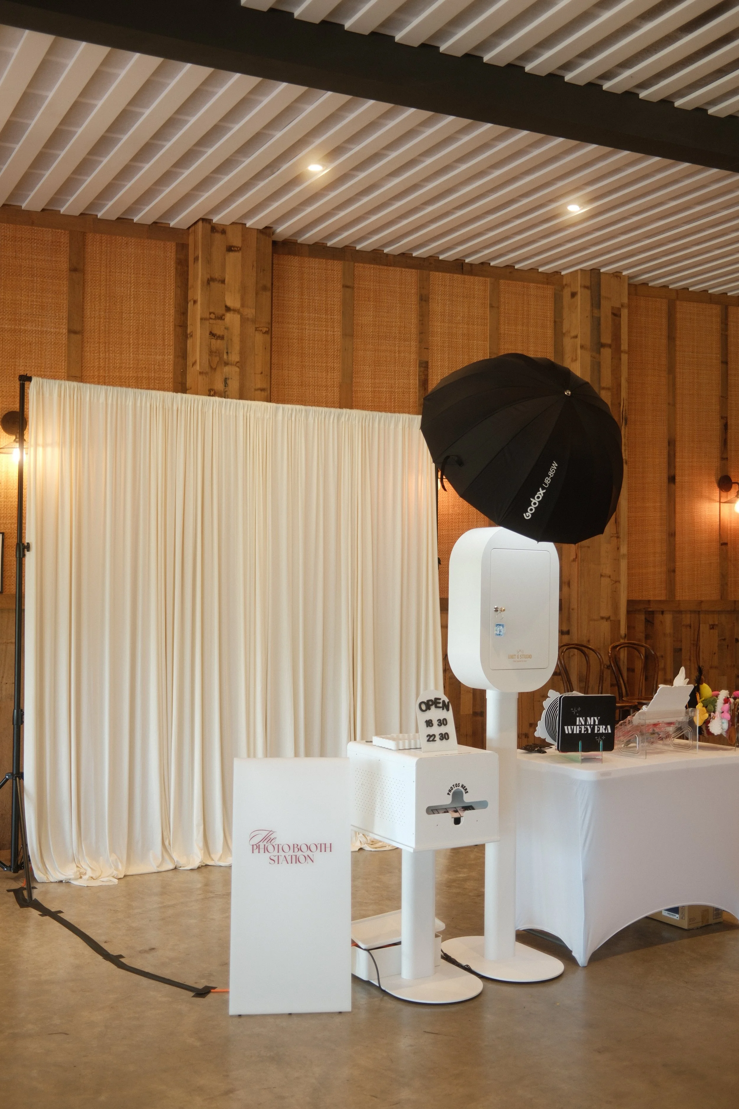 Unit 6 Studio Setup at Sandalford Wines for a Wedding