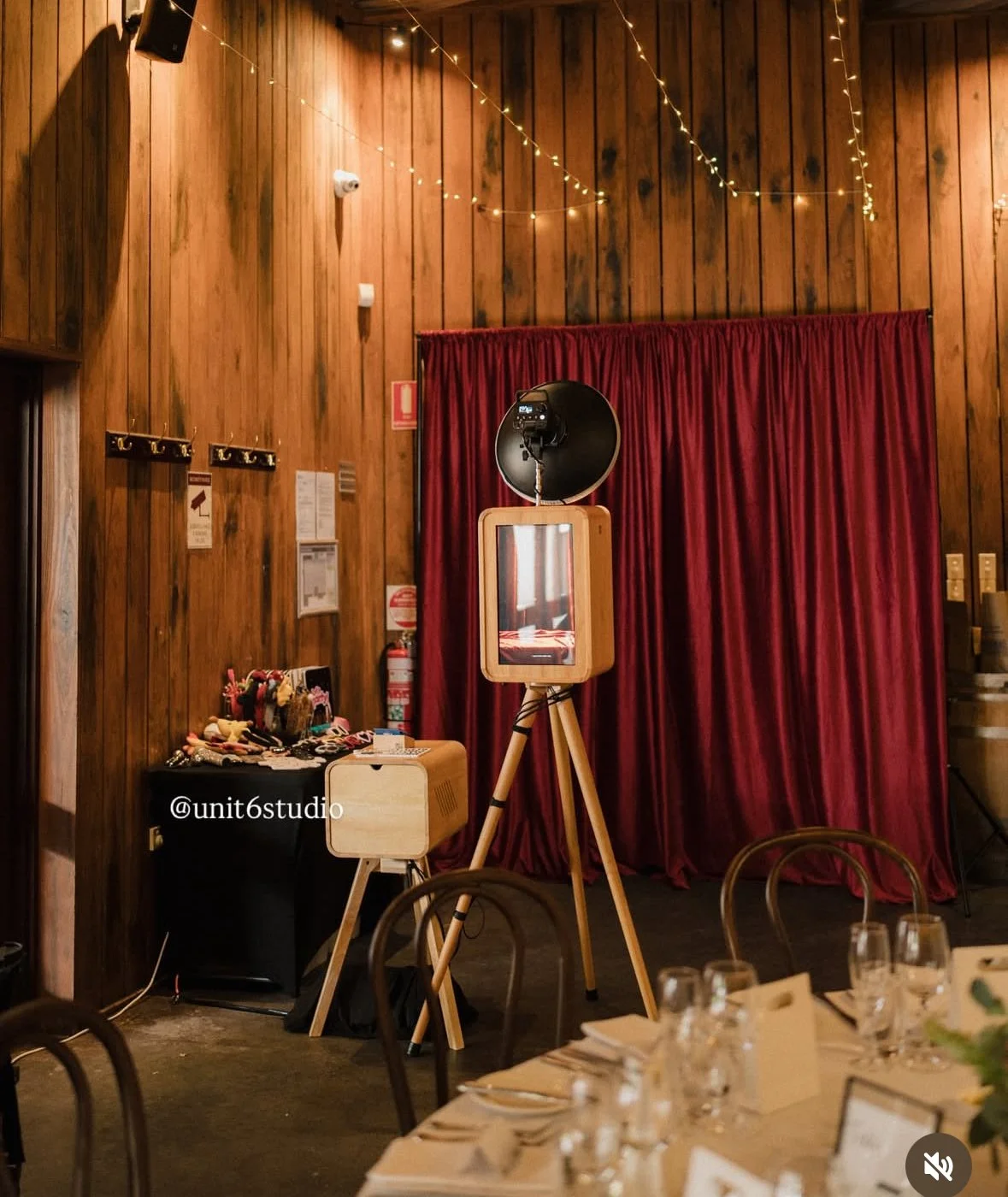 Unit 6 Studio Setup at Sandalford Wines Oak Room for a Wedding