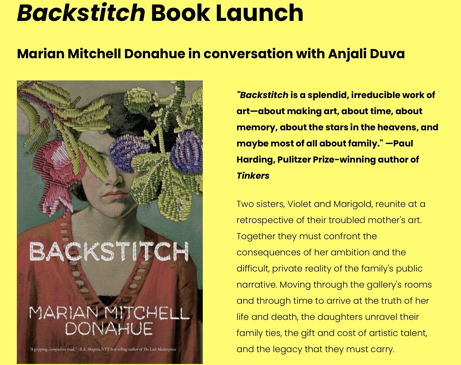 BACKSTITCH Brooklyn launch