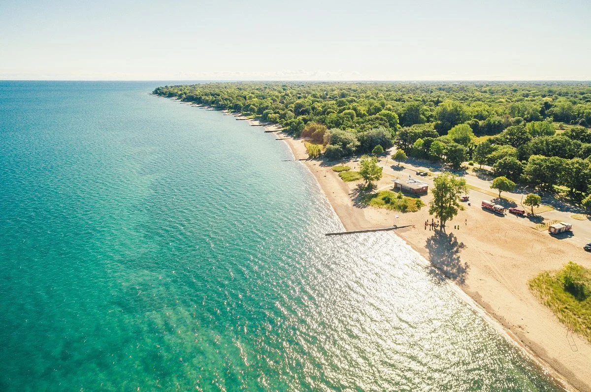72 Km Loop along Lake Huron and Quiet County Roads. Stop at Anita's Coffee Cart in Lamrecton Park on your way out!