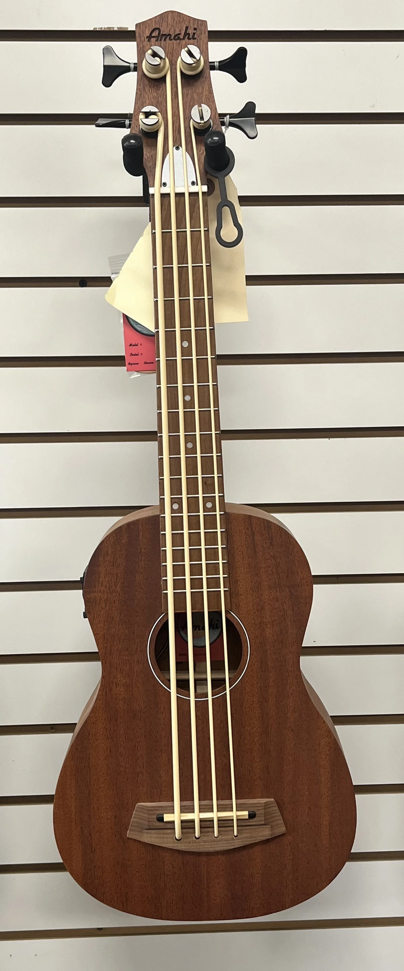 Amahi Electric-Acoustic Ukulele Bass Mahogany 30 inch with Gig Bag $364.00