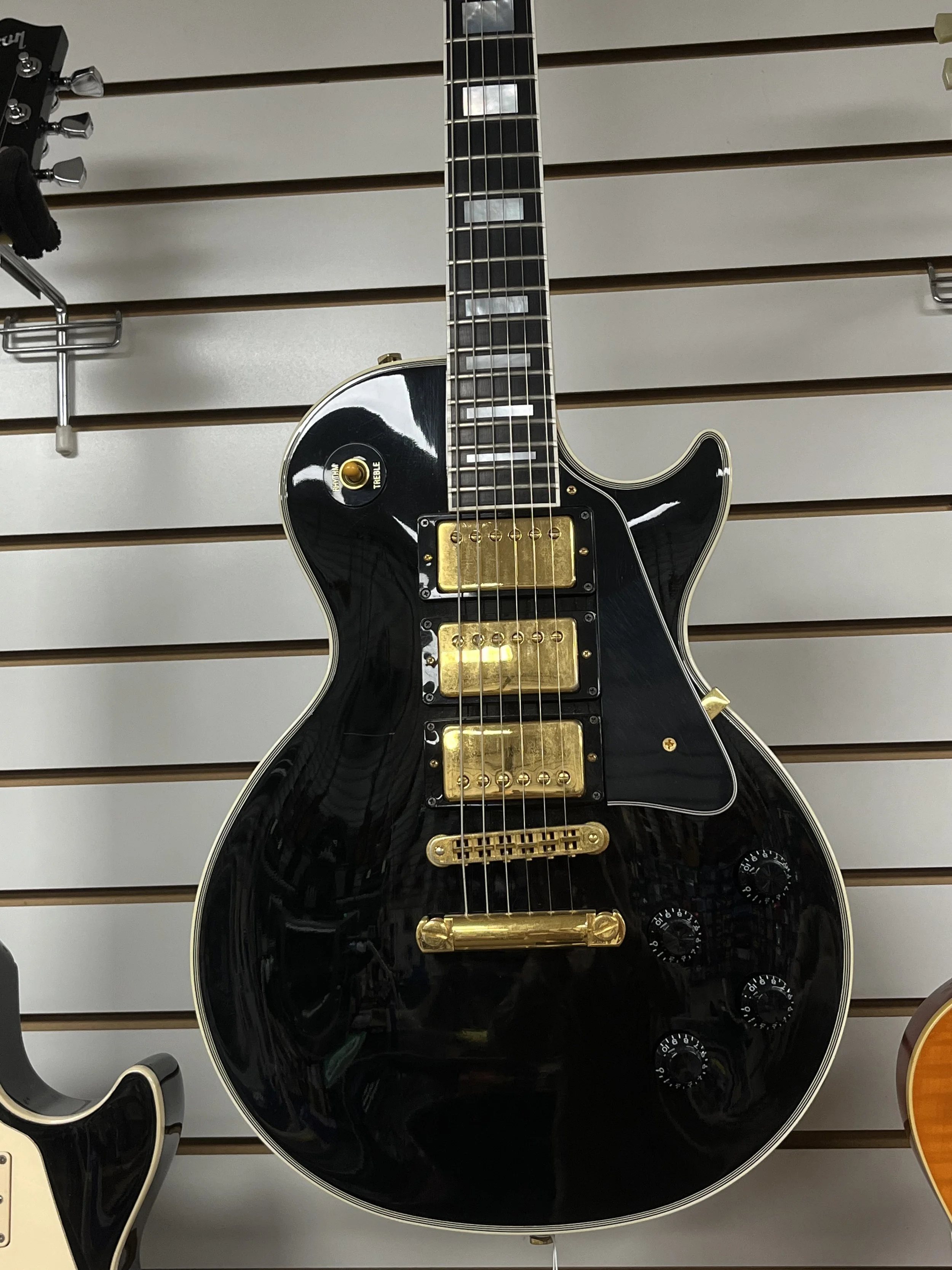 1984 Gibson LP Custom with Added Middle Pup ('78) and Chainsaw Case $4,699.98