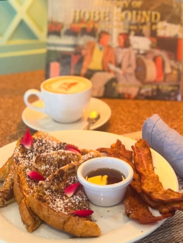 Our classic French Toast with a Cappucino is what Brunch dreams are made of☕️Our Sunday Brunch is now served 10am* until 3:30pm✨Reservations highly encouraged, link in bio to book your table for this Sunday!🌴
.
.
#brunch #hobesoundflorida #jmclaughl
