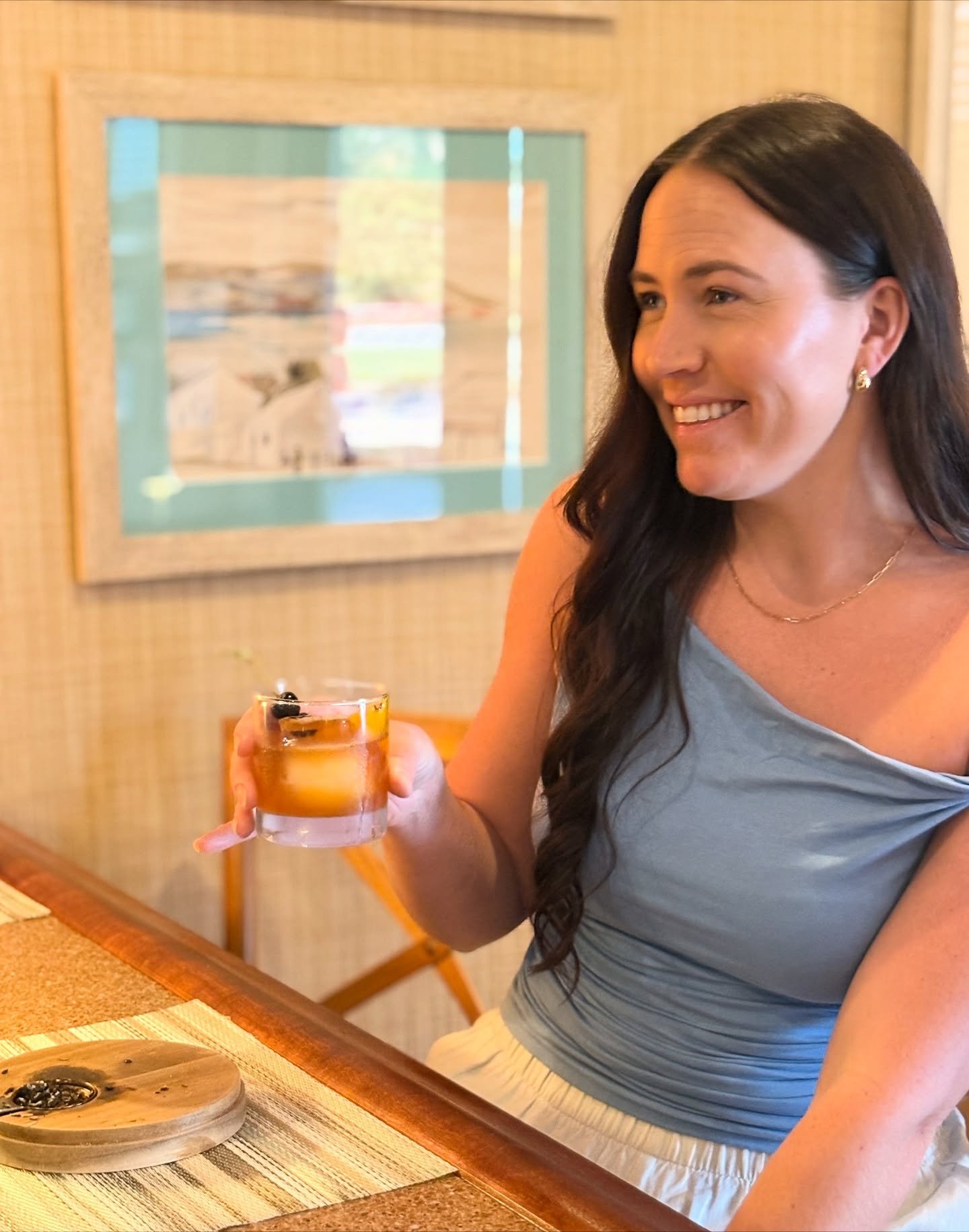 📍Spotted: our very own star bartender, Chelsea, taking a well-deserved moment to enjoy our Seasonal Old Fashioned 🍊✨

Join us Monday &amp; Tuesdays for Happy Hour drinks served all day with special cocktail pricing! 🍸
.
.
#hobesound #hobesoundflor