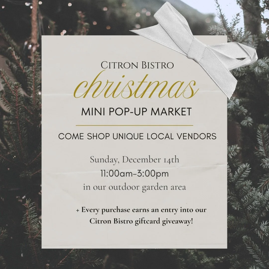 ✨ Join us this Sunday, December 14th for our Christmas Mini Pop-Up Market at Citron Bistro Hobe Sound!
From 11am&ndash;3pm, shop holiday gifts from a curated group of local creators.

✨ @charmpopparty
✨ @bluerosejewerly_ 
✨ @southernmost_shells_co 

