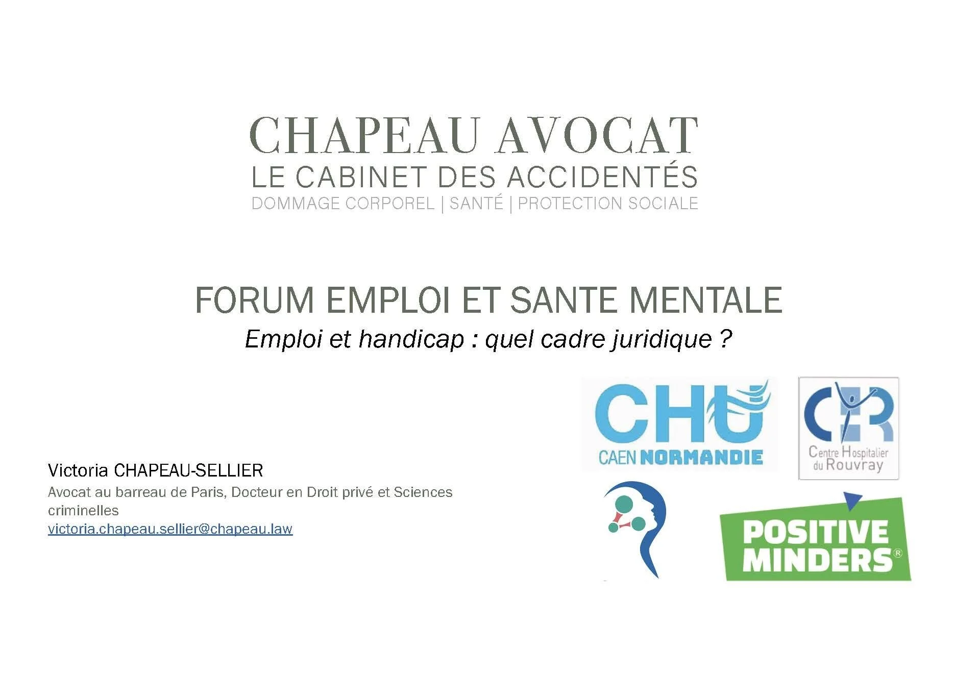 FORUM EMPLOI ET SANTE MENTALE 
