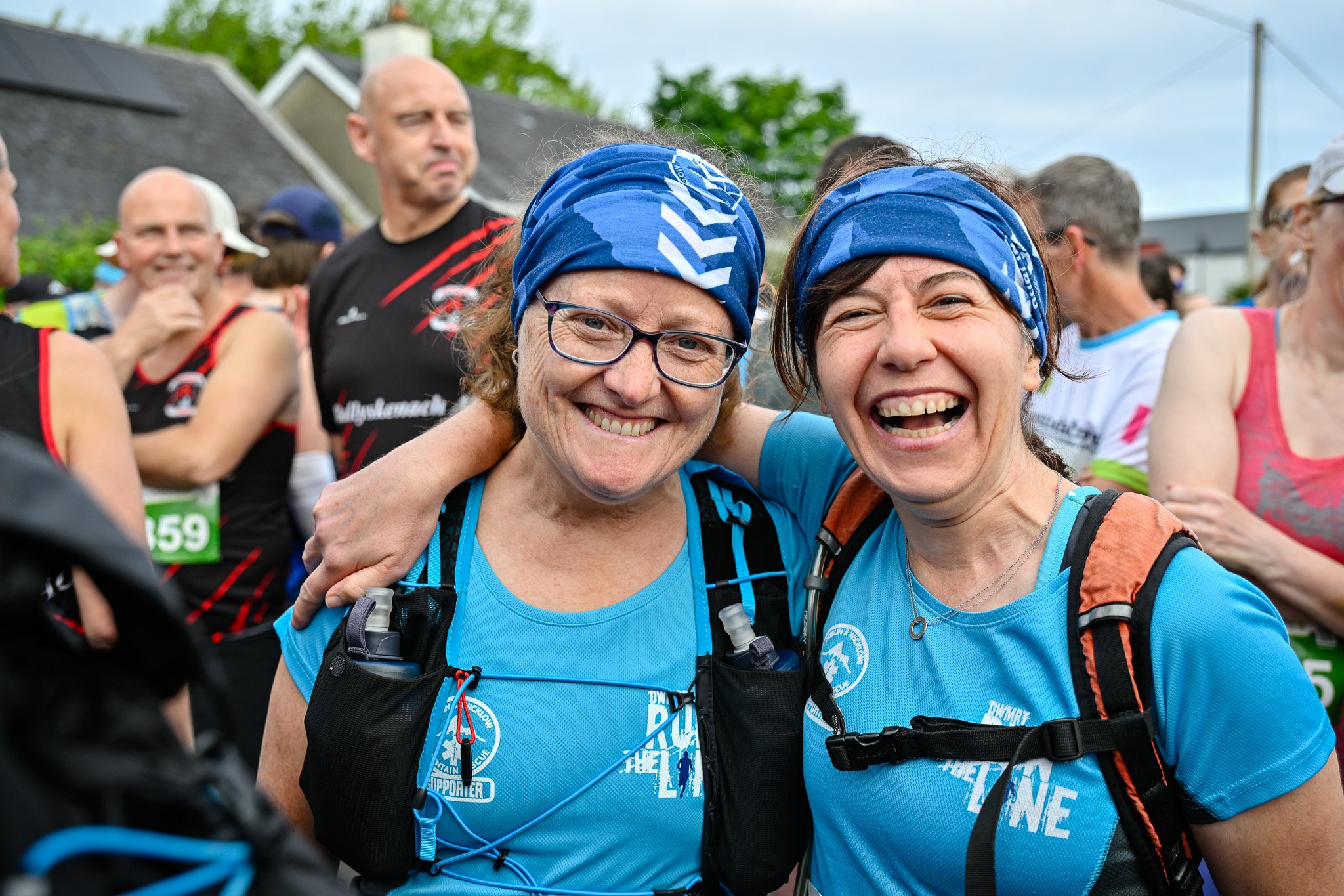 Runners smiling for a group photo ahead of the Clare Burren Marathon Challenge 2026