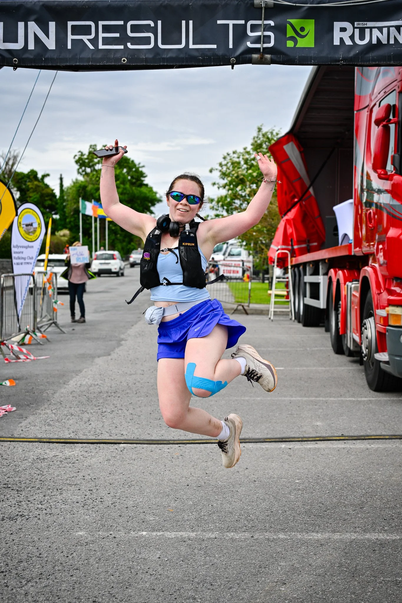 Delighted runner after completing the Clare Burren Marathon Challenge 2026