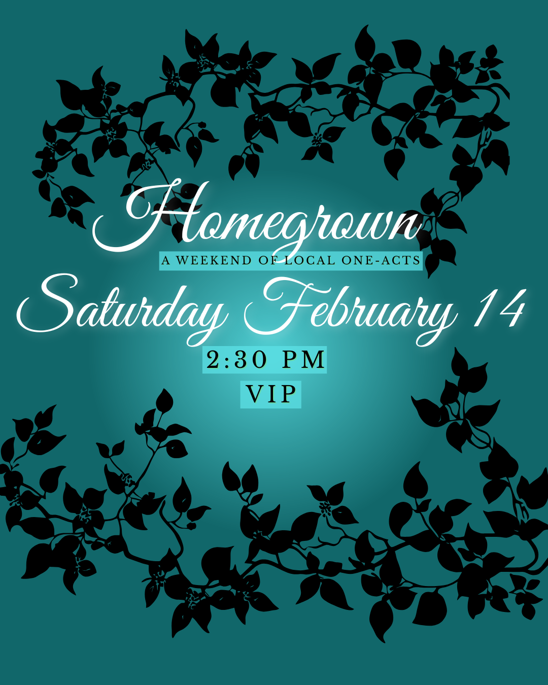 Homegrown: A Weekend of Local One-Acts - Saturday February 14 VIP