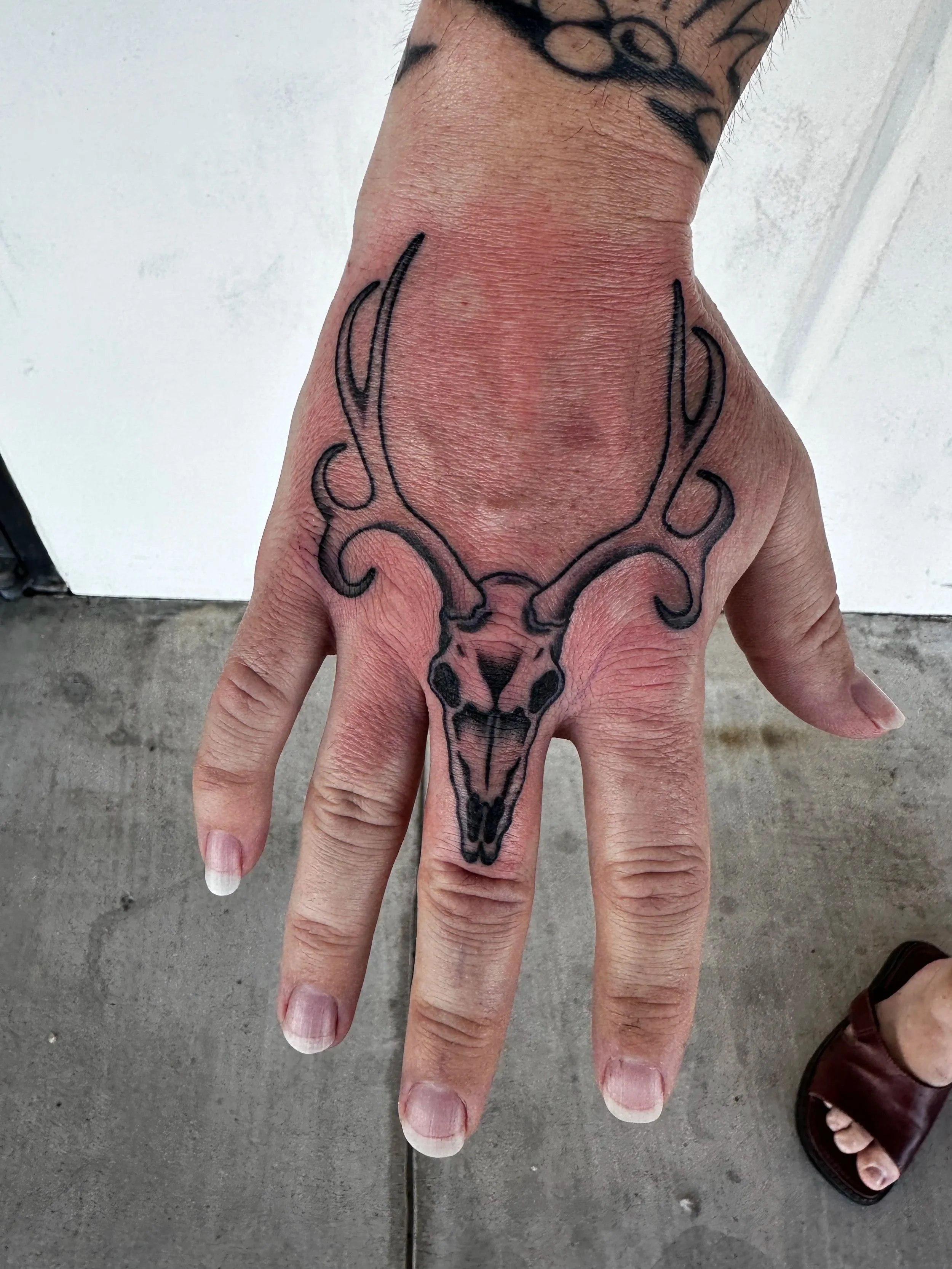 Deer skull hand blaster! This was a fun placement.