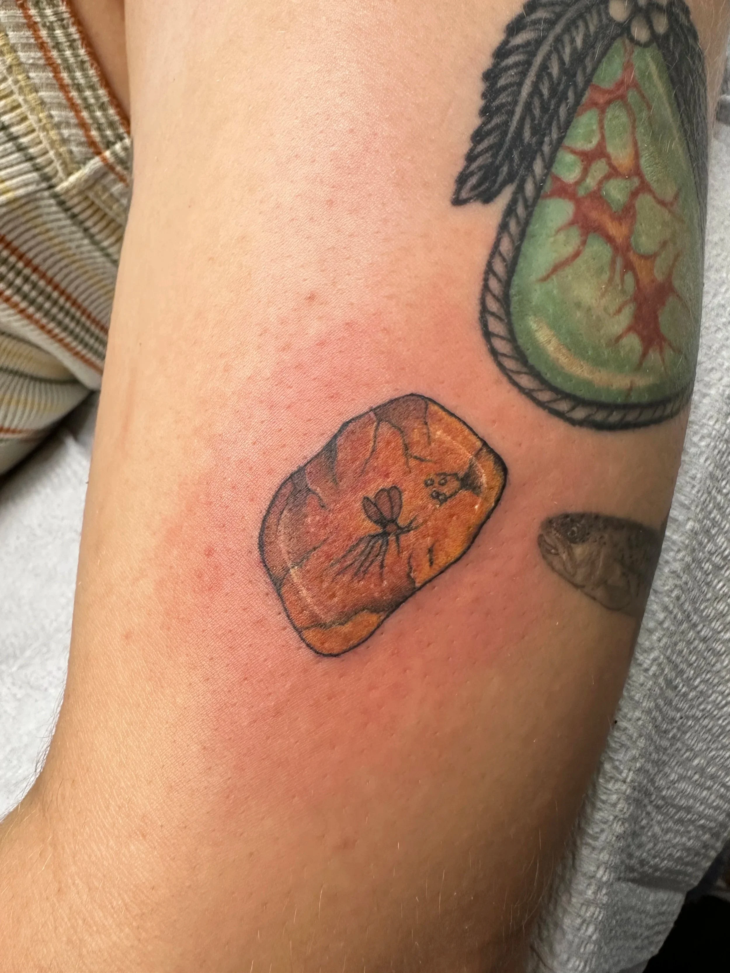 Mosquito trapped in amber for a millennial’s classic jump scare movie Jurassic Park.