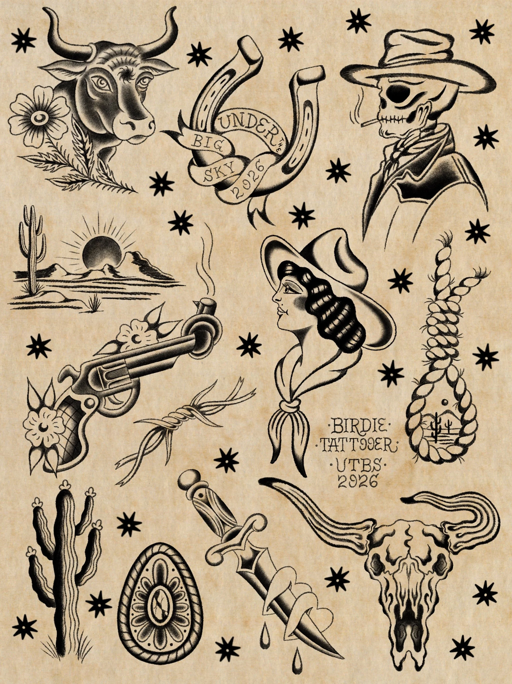 Available designs from @birdietattooer