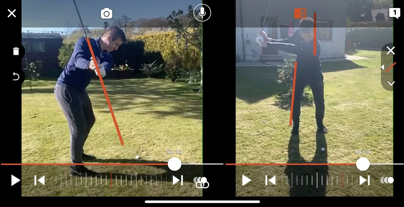CoachNow golf coaching app interface showing swing analysis, drill assignments, and progress tracking tools for golfers