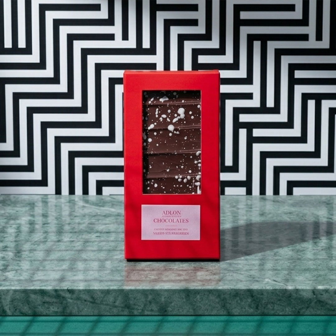 Packaging Adlon Handcrafted Chocolates (Bild mithilfe von KI erstellt)