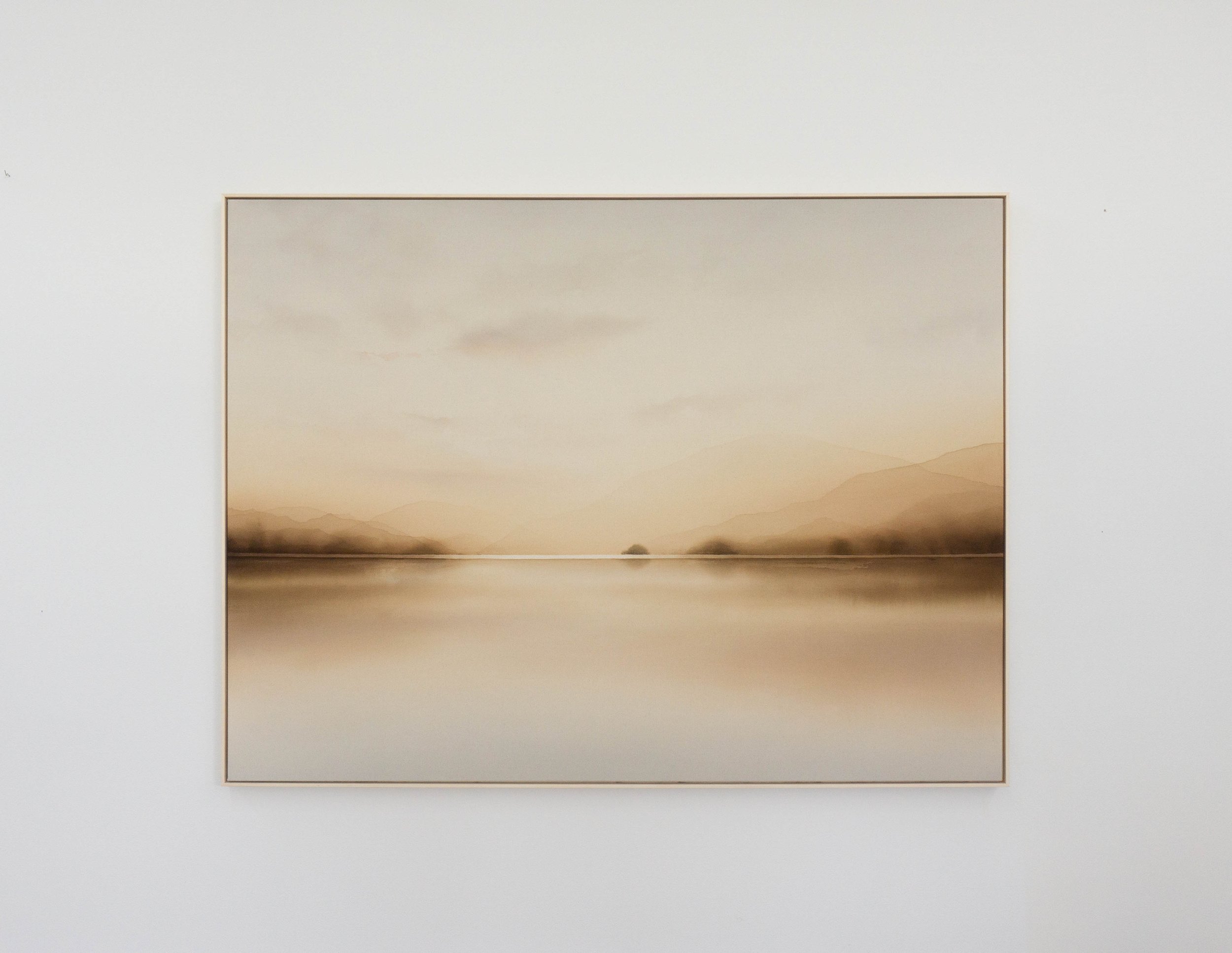 'Passage I' Acrylic on unprimed canvas 54"x72" Framed in natural maple