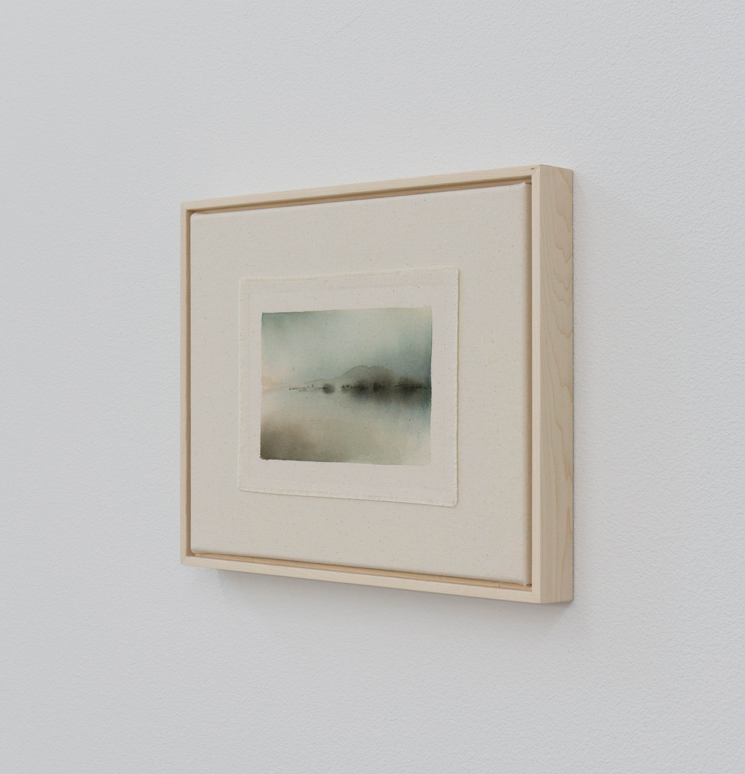 'Reflection V' Acrylic on sewn unprimed canvas 11"x14" Framed in natural maple