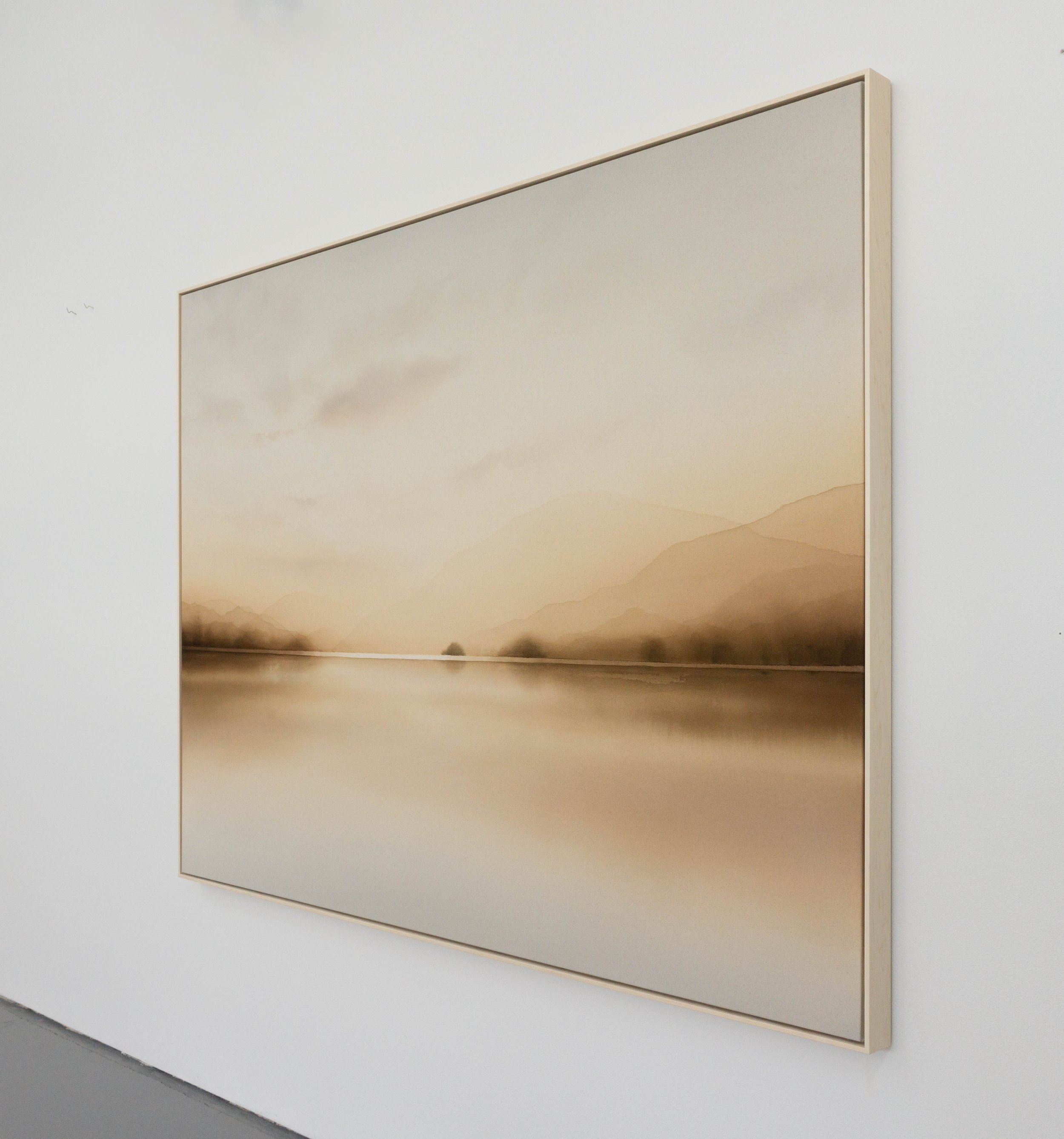 'Passage I' Acrylic on unprimed canvas 54"x72" Framed in natural maple