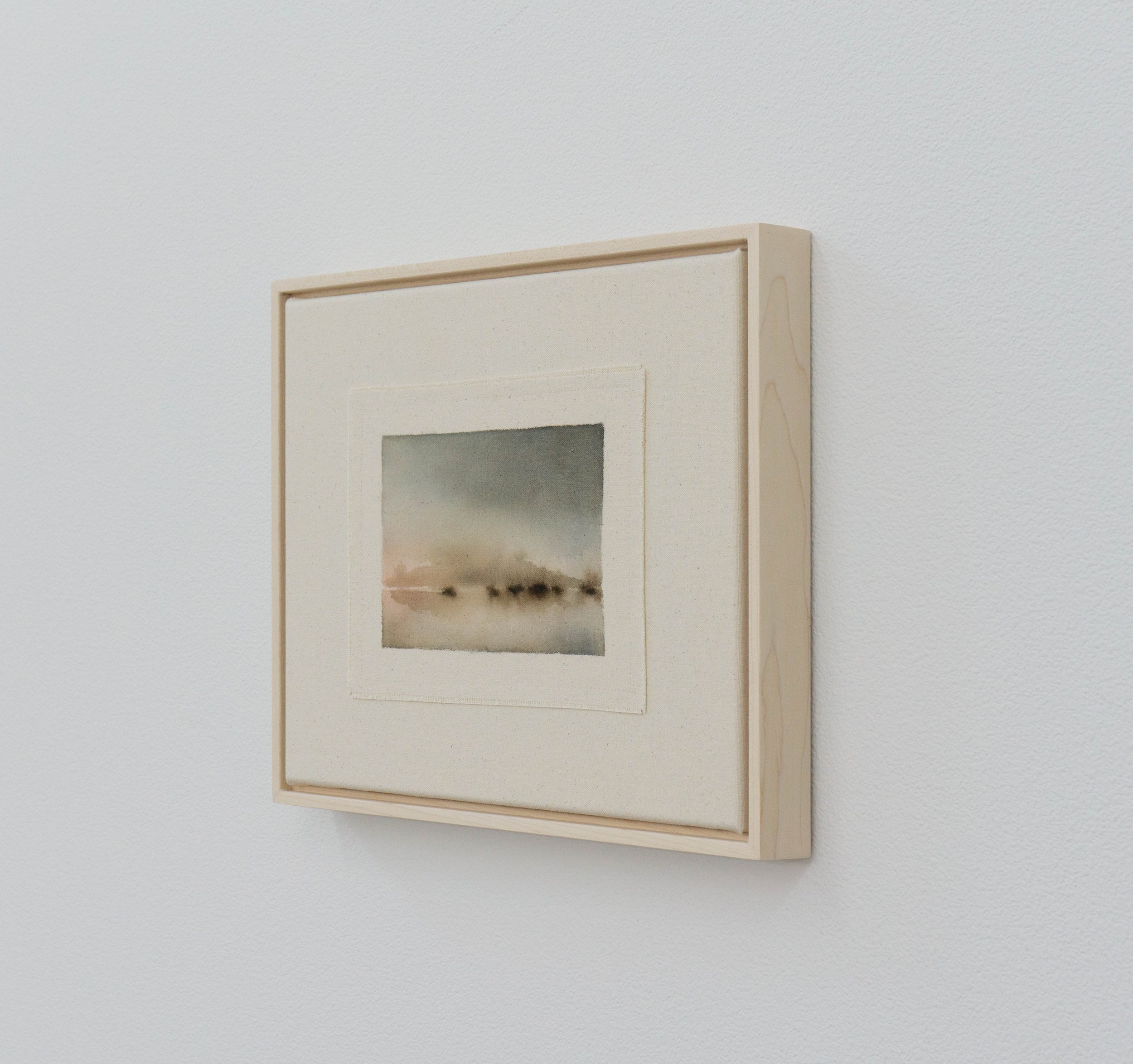 'Reflection III' Acrylic on sewn unprimed canvas 11"x14" Framed in natural maple