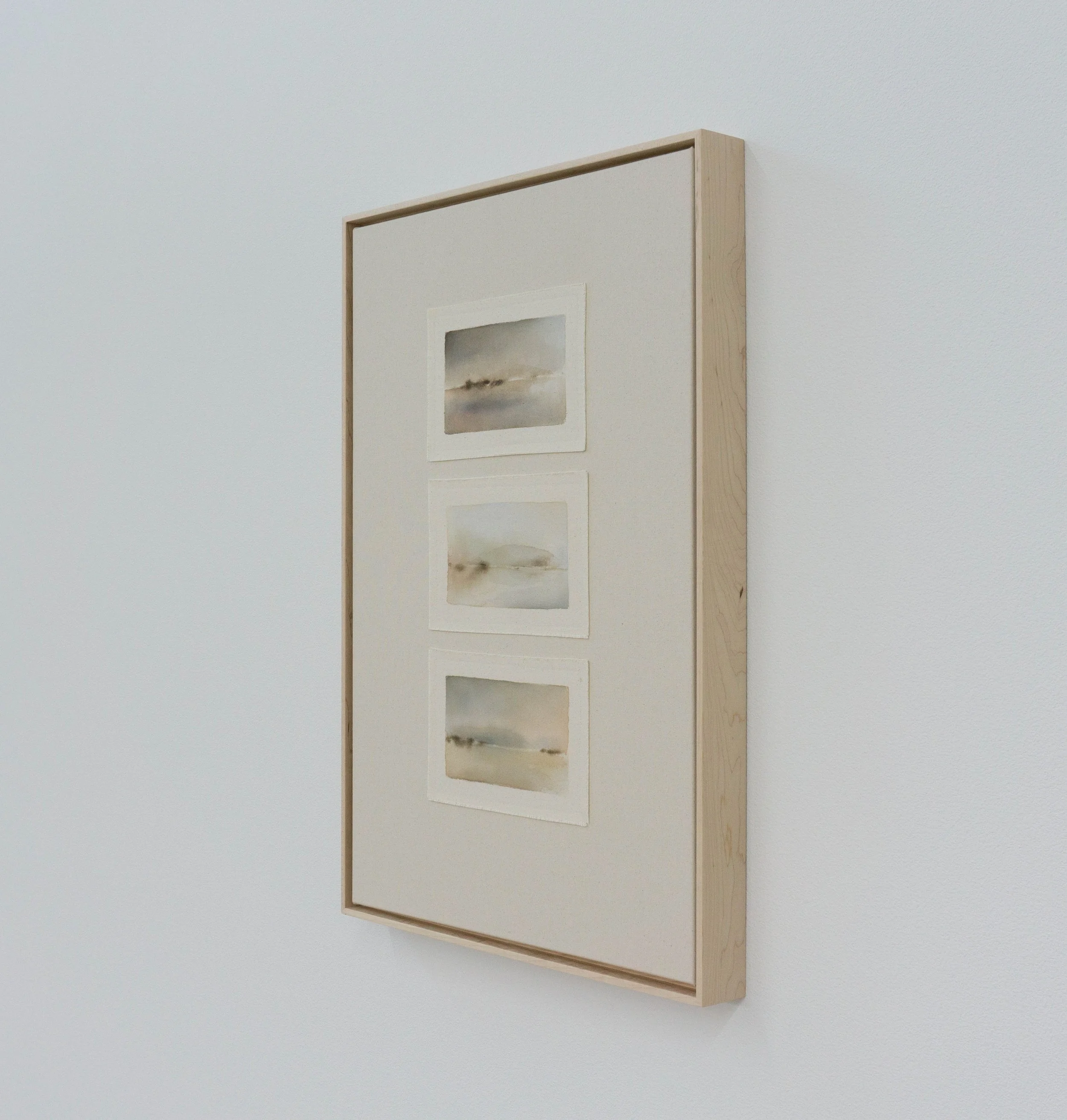 'Rest I' Acrylic on sewn unprimed canvas 20"x30" Framed in natural maple