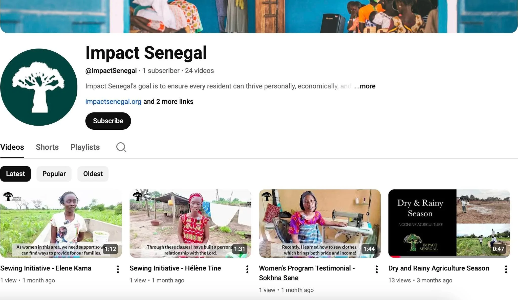 Did you know Impact Senegal has a YouTube channel?

Here, you can watch inspiring testimonies, view program updates, and explore the incredible landscape of Senegal. Share our videos with your community so more people can experience the beauty and ch