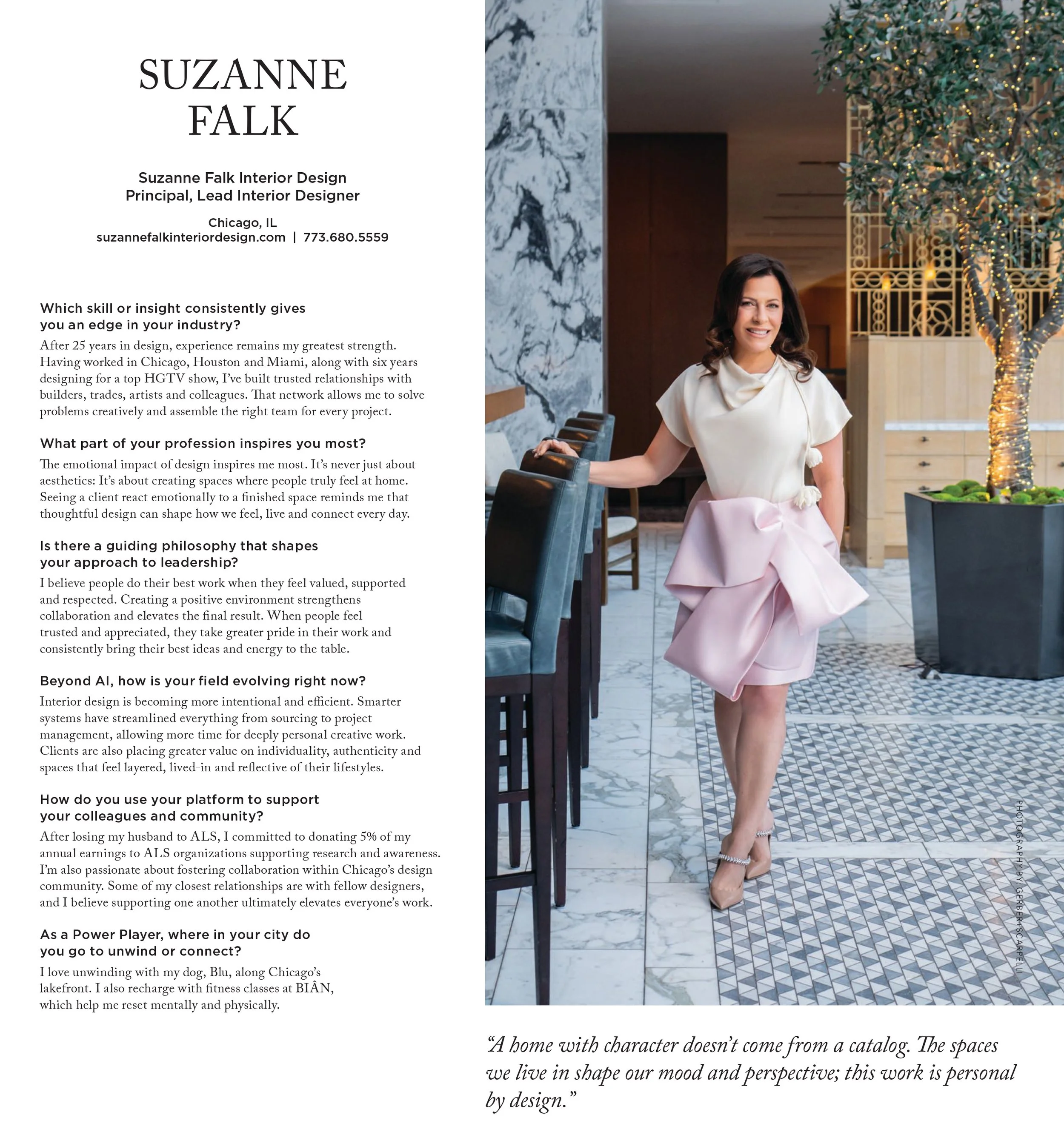 Suzanne Falk, Interior Designer