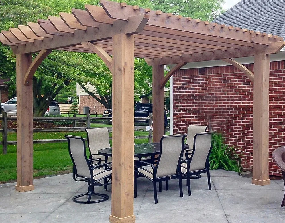 Premium Rustic Pergola Kits are the perfect backyard pergolas for patio dinning