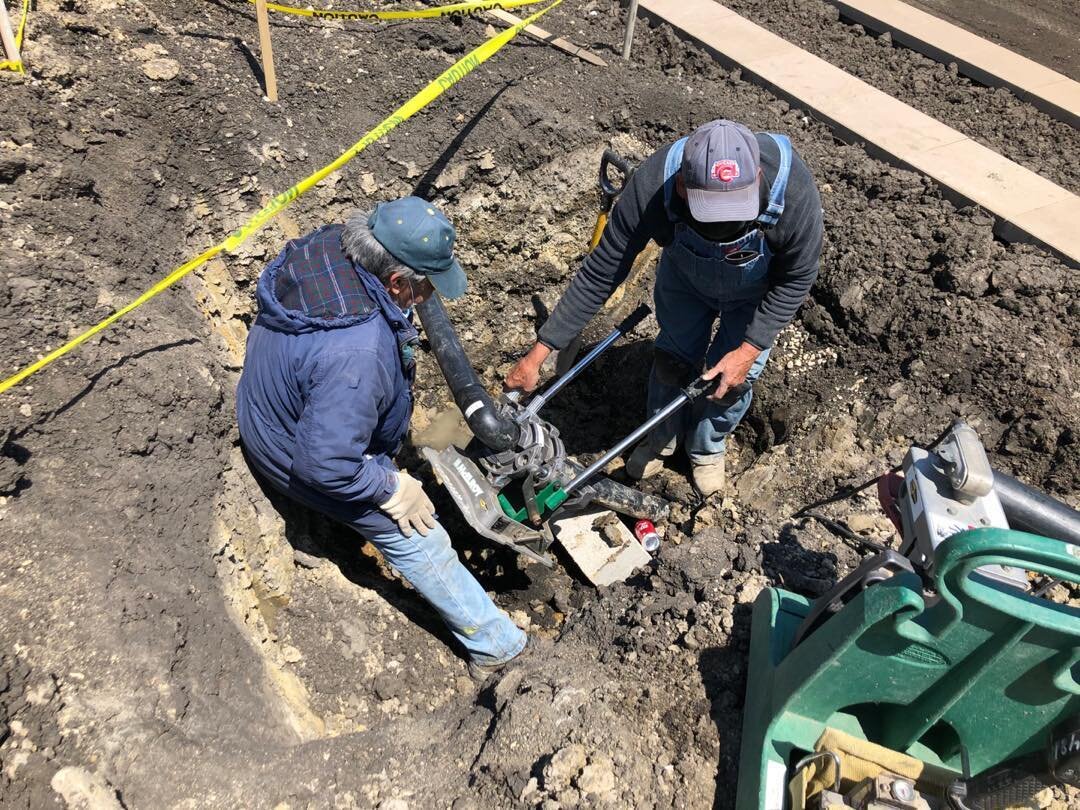 Pipe Fusing Install #hdpe #pipe #fusing #lawn #lawnsprinklers #irrigation #plumbing #installation