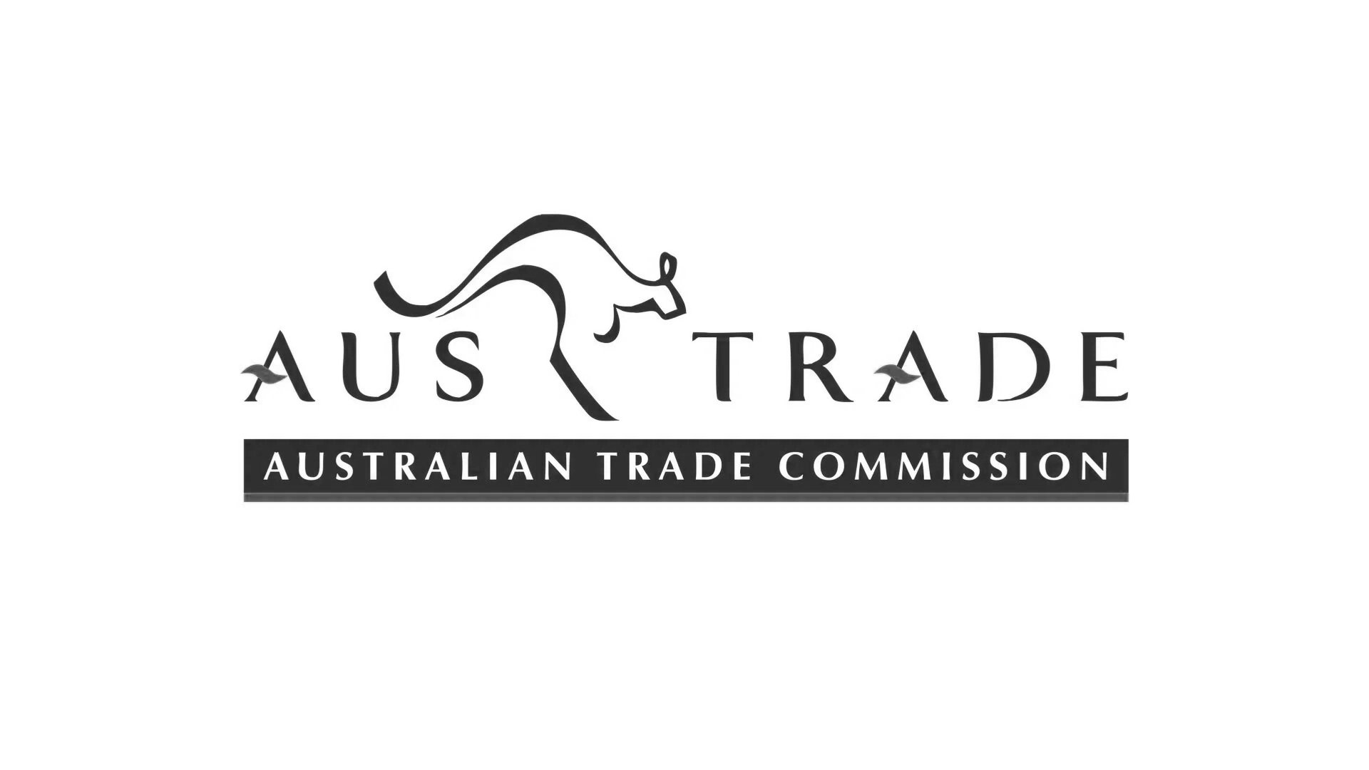Logo of the Australian Trade Commission with stylized kangaroo and text.