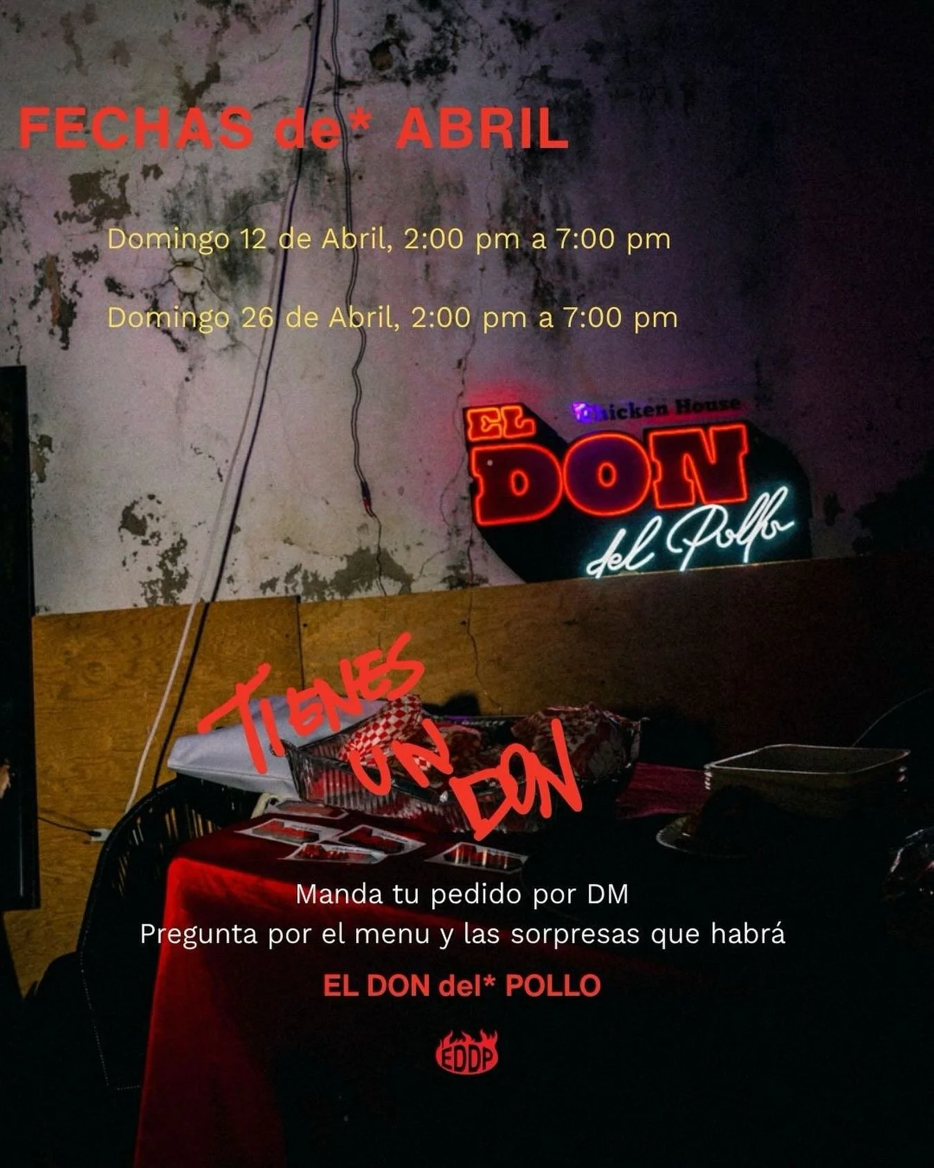 El DOOOOON!!!

Tarde pero seguros, en estas fechas de abril habra pollo frito. M&aacute;ndanos DM con tu pedido, vamos a tener loaded chicken fries, hot tenders y nuestro fabuloso sandwich de pollo frito.

Manda la sandwich se&ntilde;al 🫶🏼 si amas 